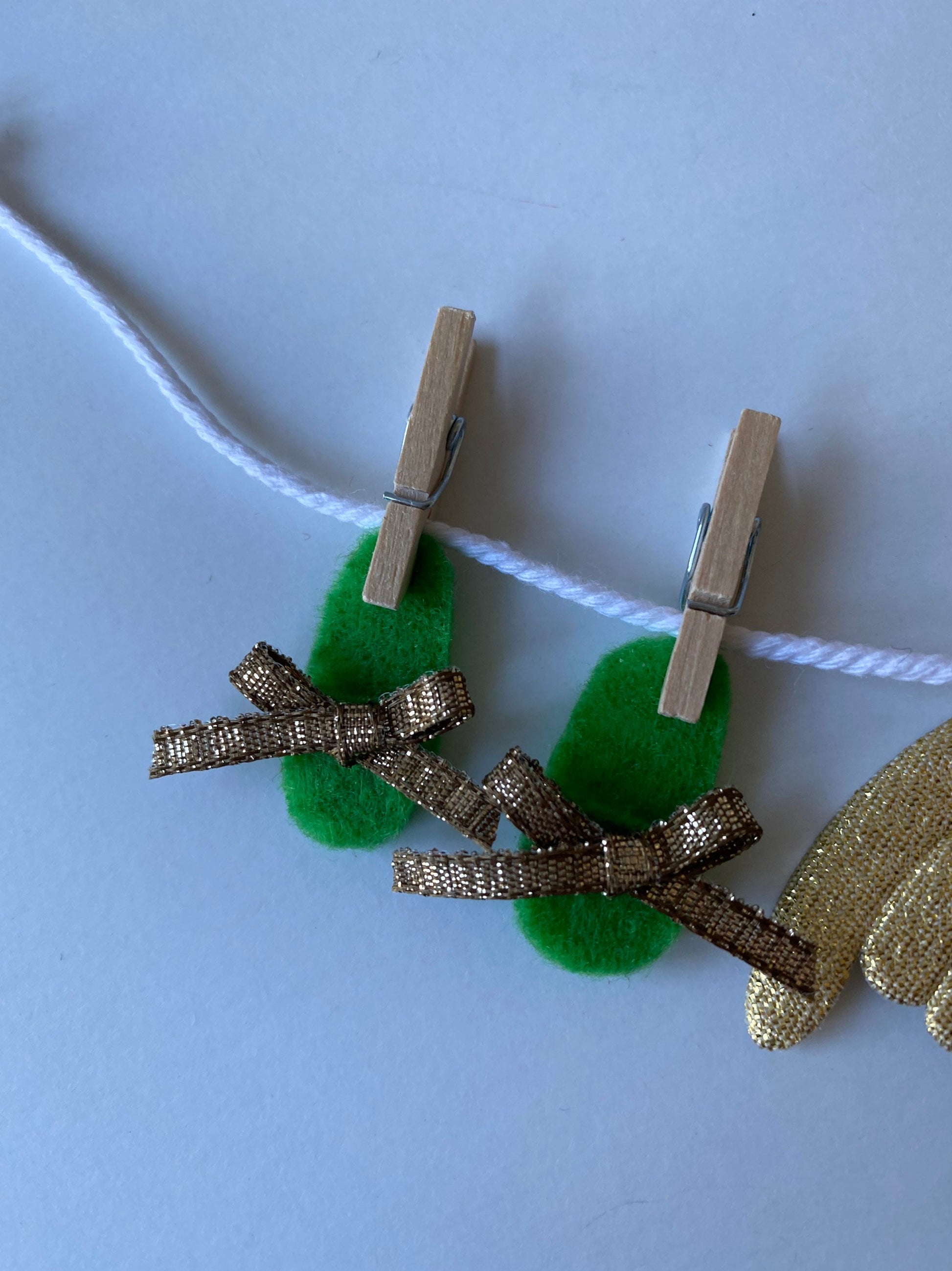 Irish Angel Miniature Felt Clothesline Banner St. Patrick’s Day Garland Fairy Bunting Wall Hanging Decoration