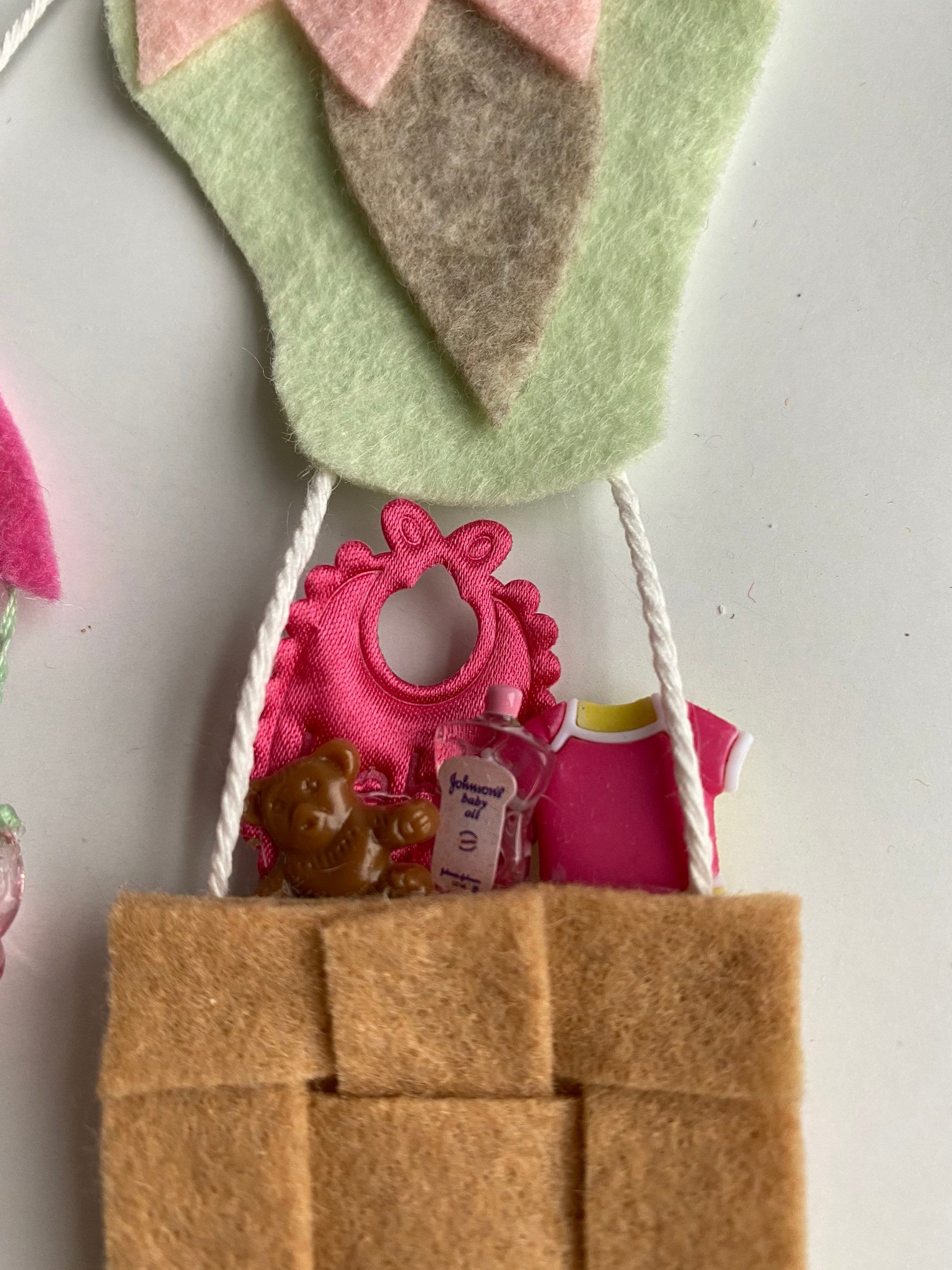 Baby Girl or Boy Miniature Clothesline Banner Shower Garland Bunting Nursery Wall Hanging Decoration