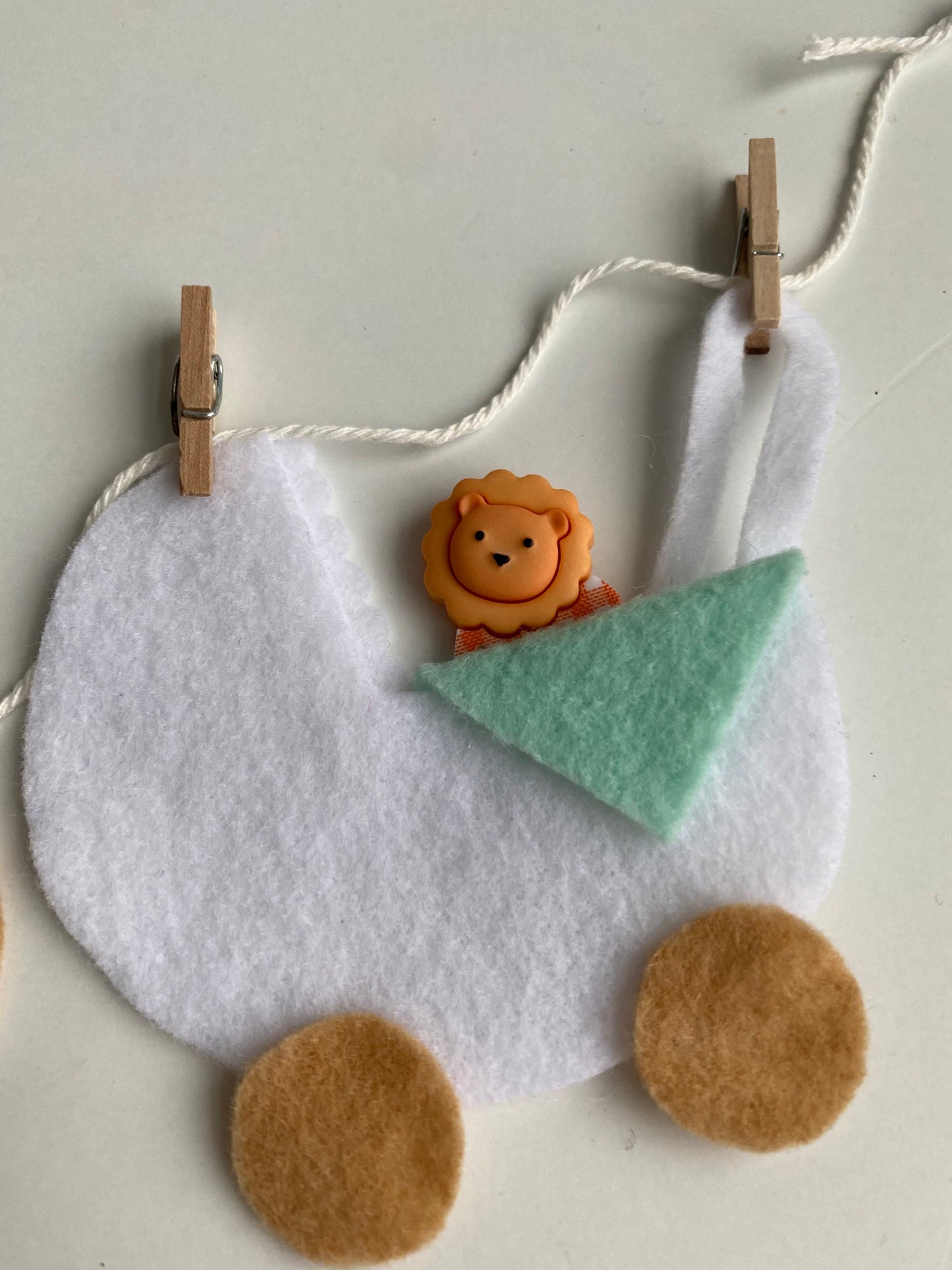 Baby Girl or Boy Miniature Clothesline Banner Shower Garland Bunting Nursery Wall Hanging Decoration