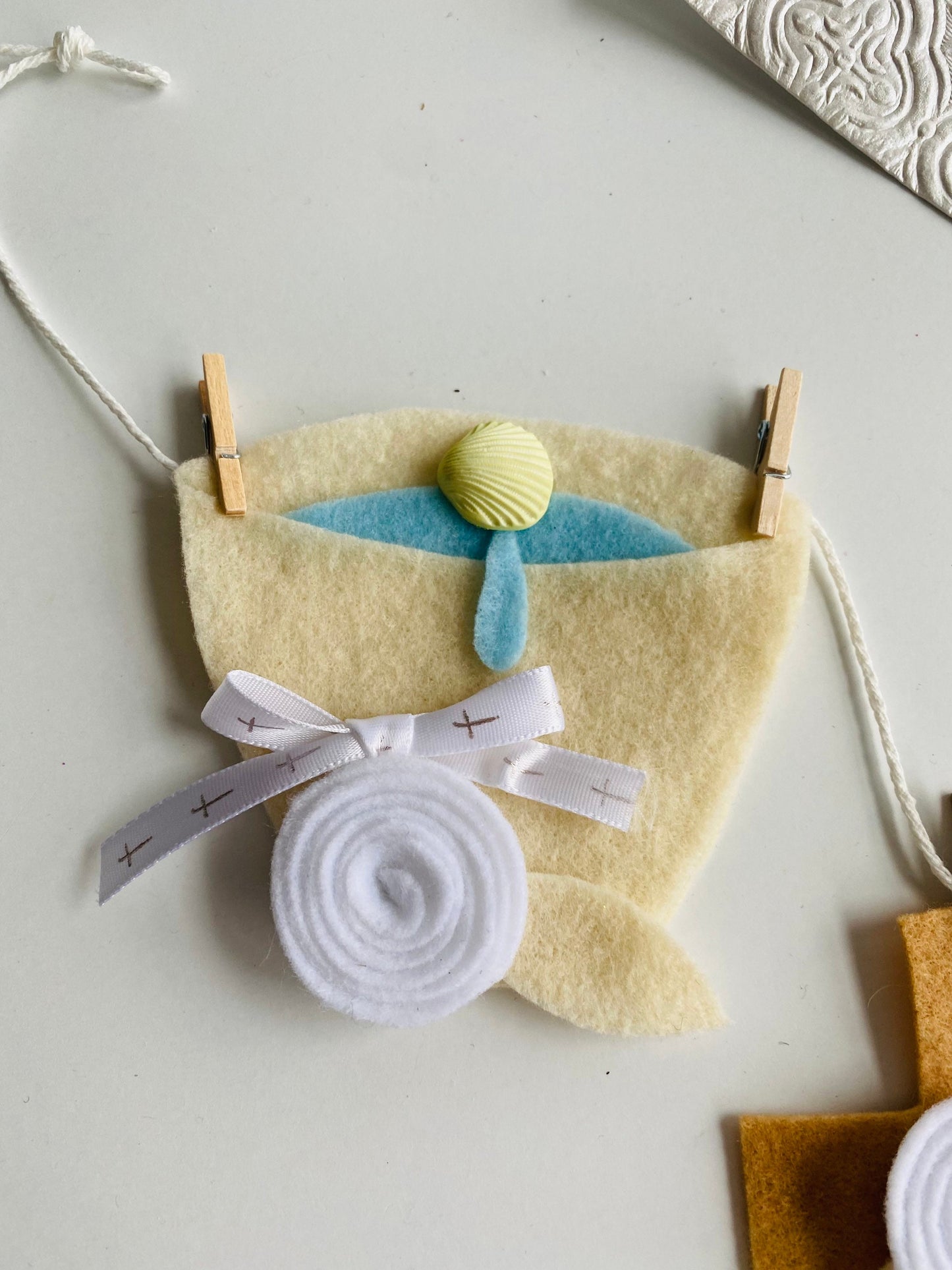 First Communion Banner Confirmation Garland Baptism Bunting Baby Dedication Wall Hanging Decoration for Celebration