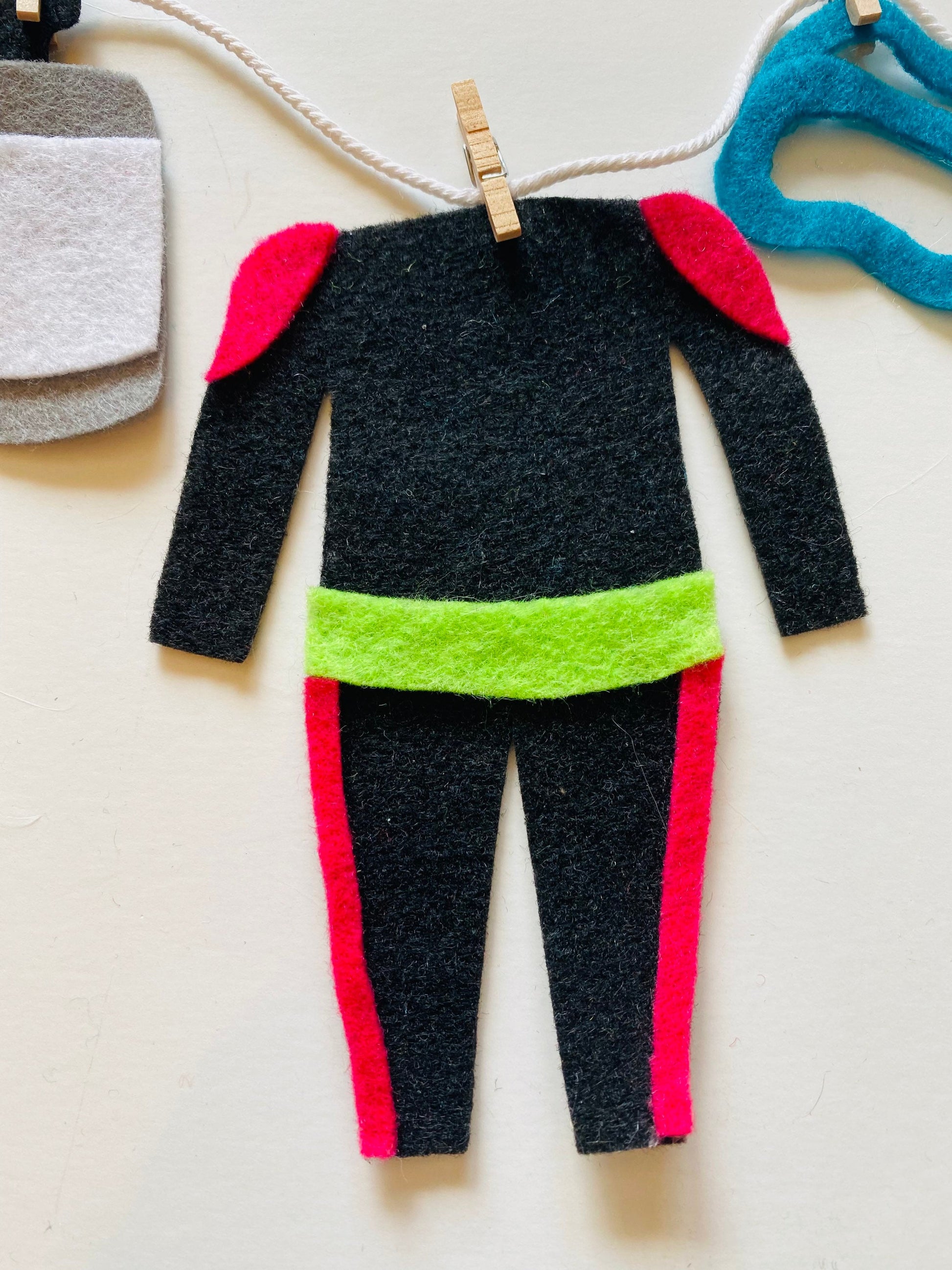 Scuba Diver Miniature Felt Clothesline Banner Wetsuit Bunting Coral Reef Garland Ocean Wall Hanging Decoration for Parties