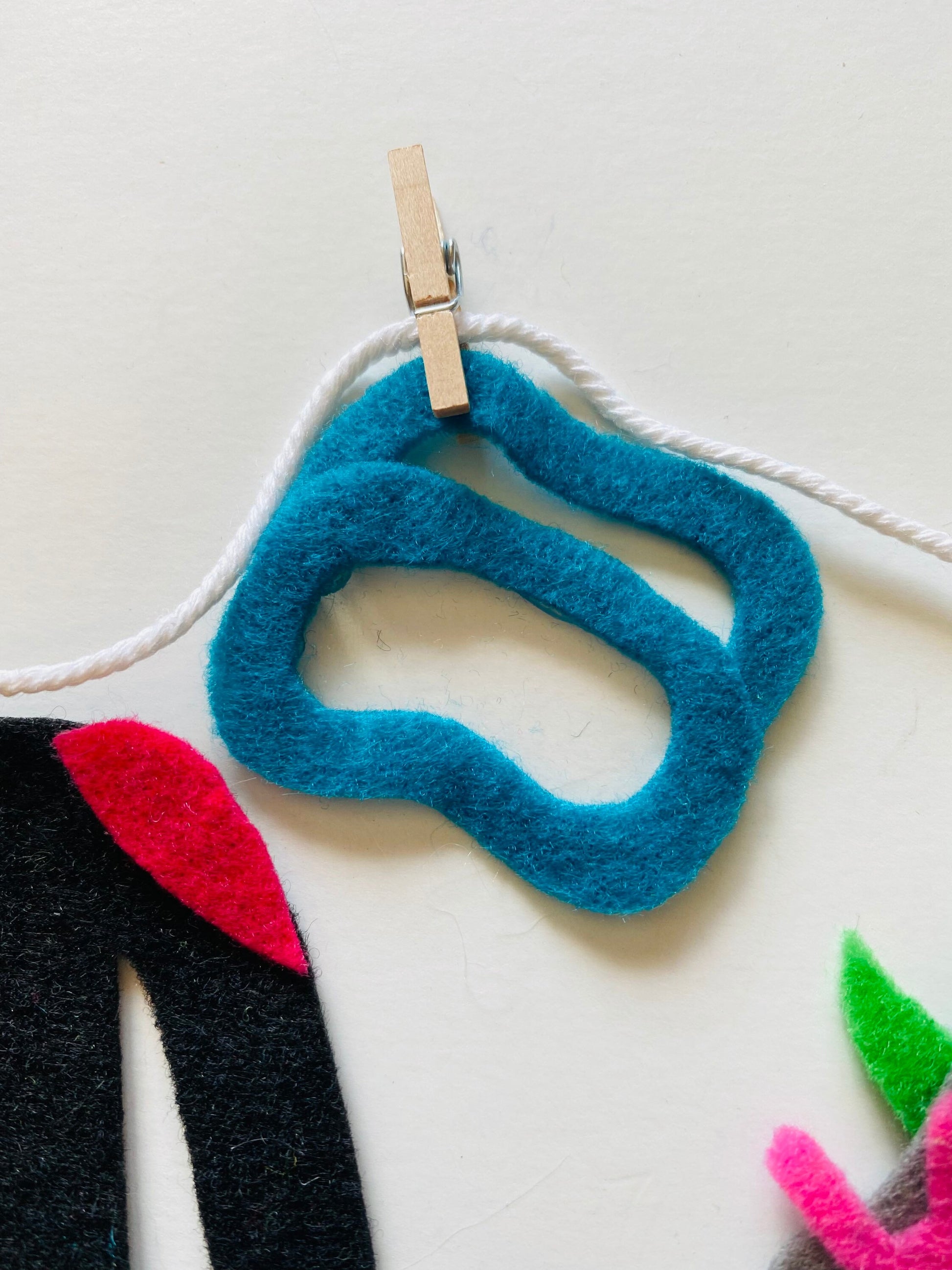 Scuba Diver Miniature Felt Clothesline Banner Wetsuit Bunting Coral Reef Garland Ocean Wall Hanging Decoration for Parties