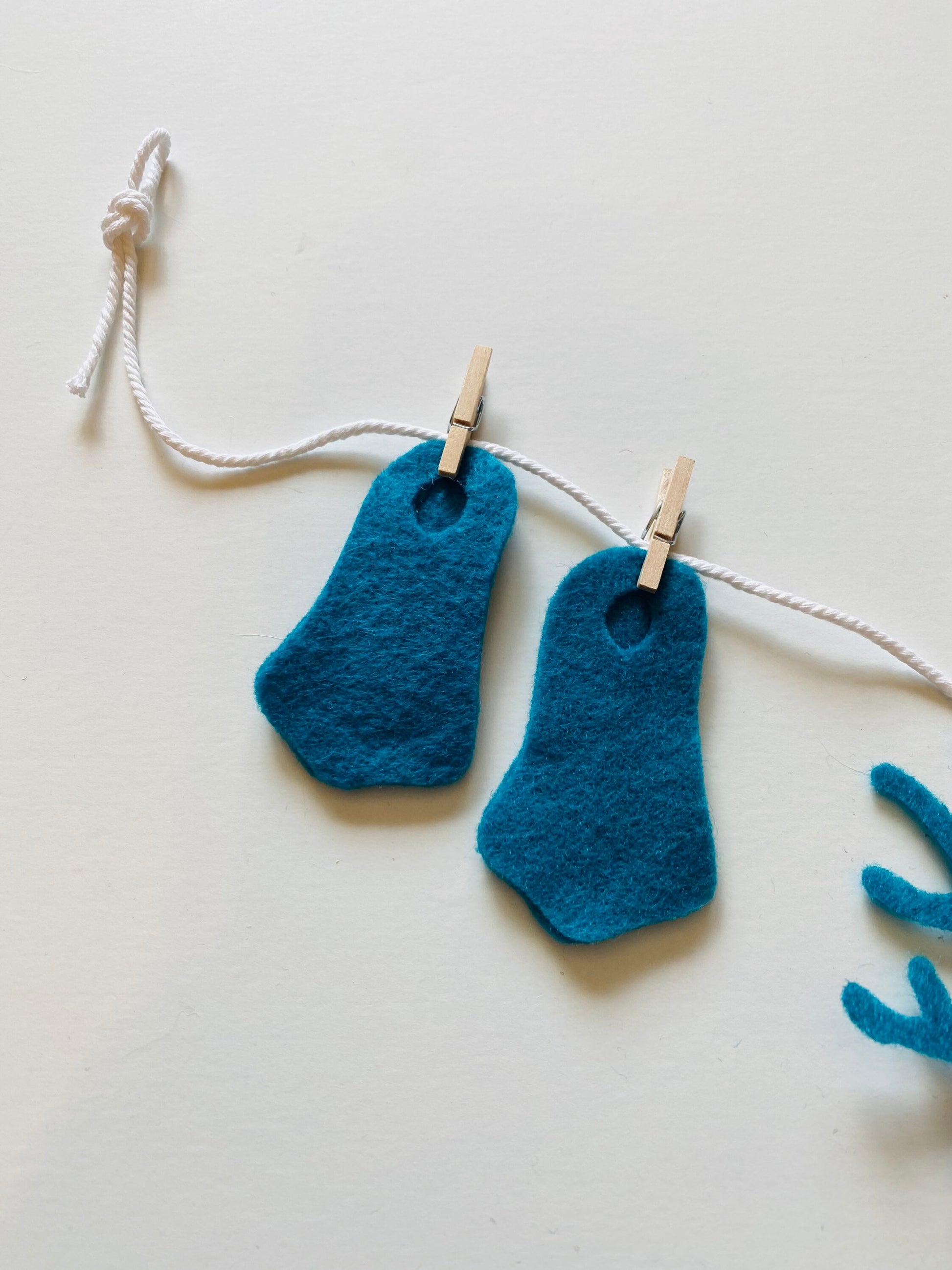 Scuba Diver Miniature Felt Clothesline Banner Wetsuit Bunting Coral Reef Garland Ocean Wall Hanging Decoration for Parties