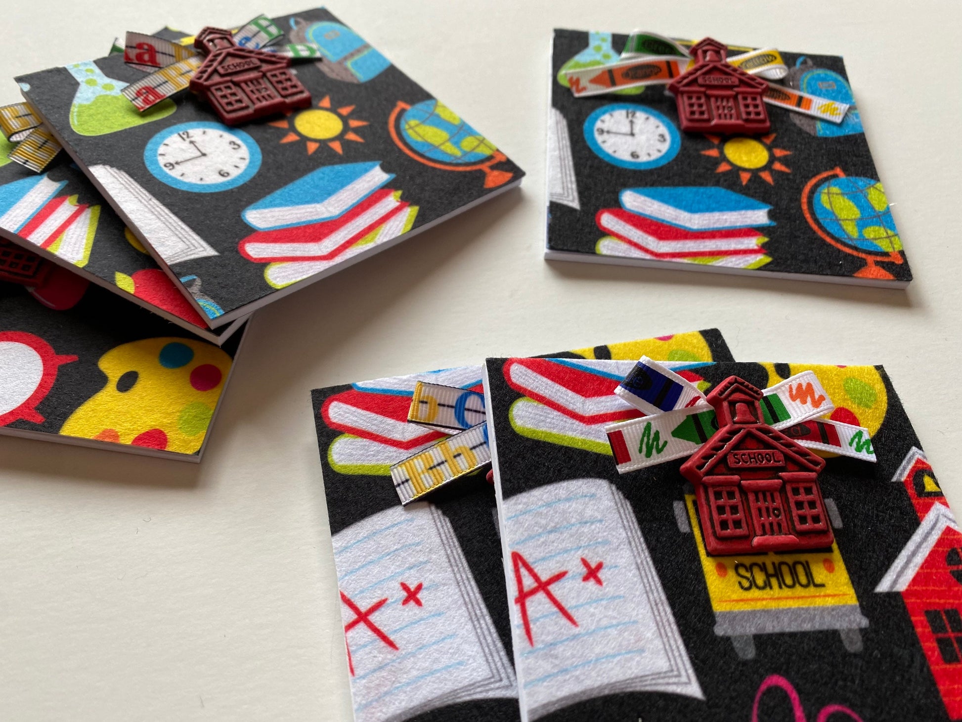 School Themed Notepad, Single Blank Book for Teacher Gift, First Day of School Gift, Student Gift Set of 24