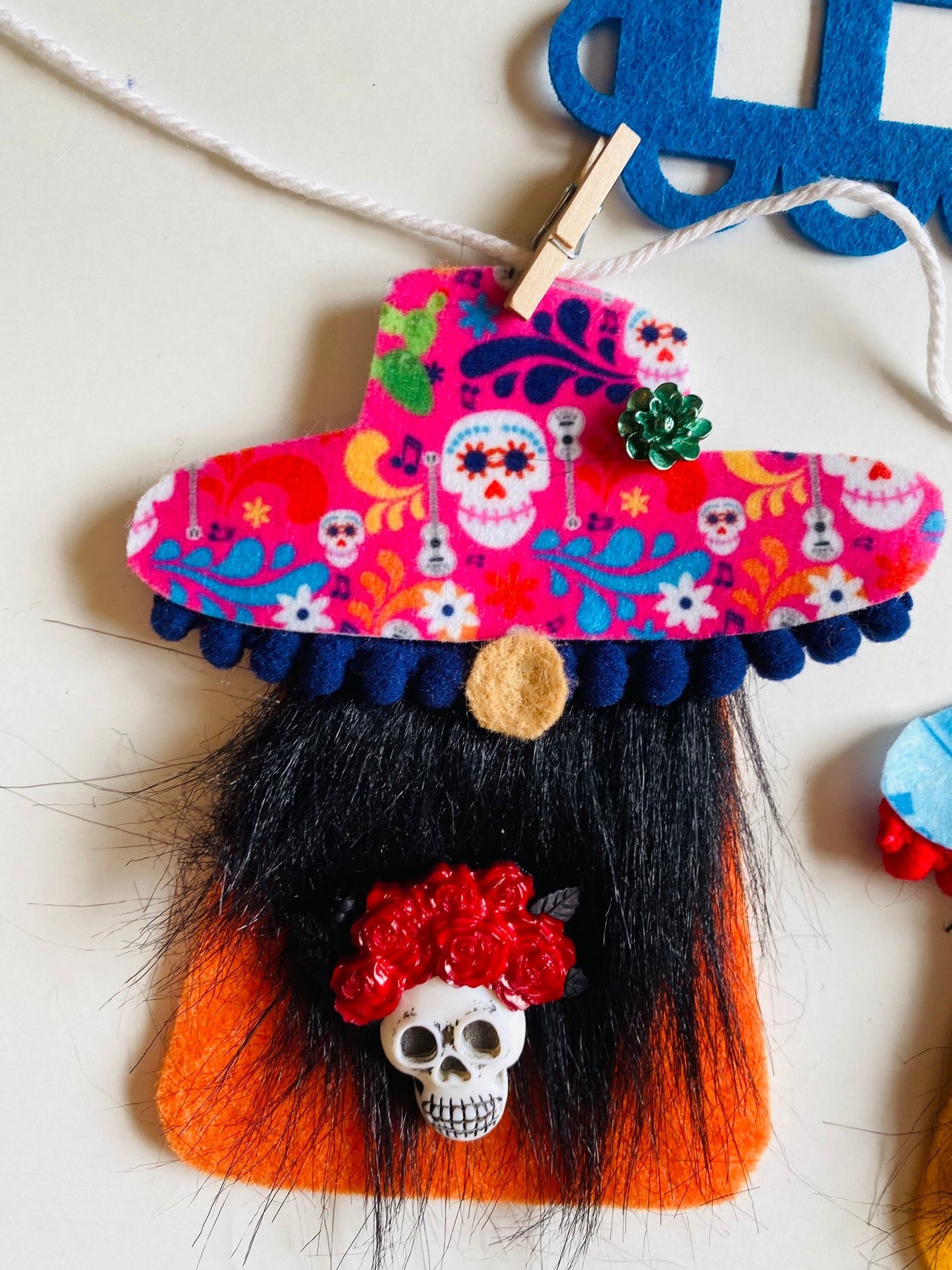 Day of the Dead Gnomes Banner Dia de los Muertos Garland bunting wall hanging decoration