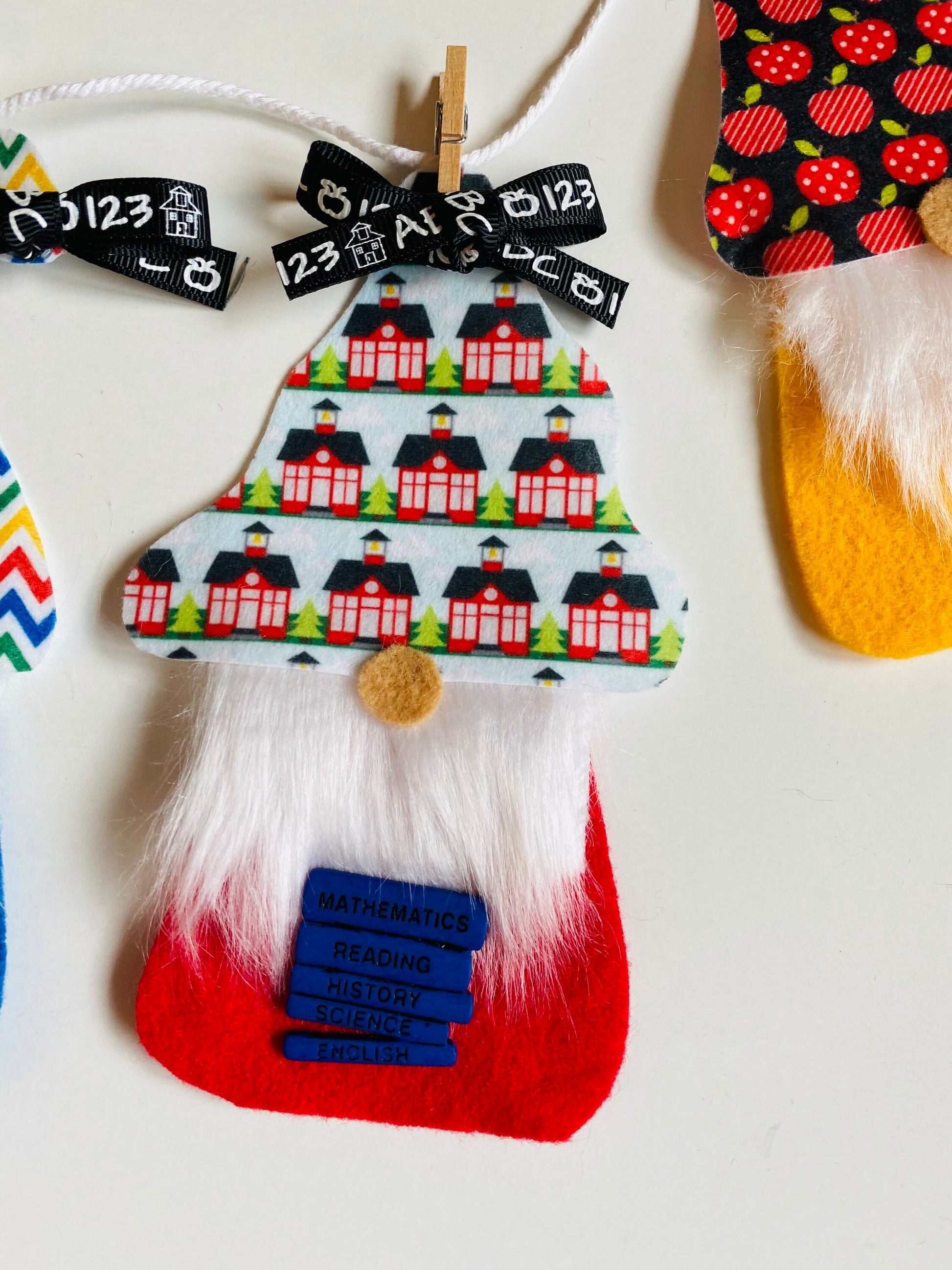 Back to School Gnomes with Beards Banner Teacher Garland Classroom Bunting Education Wall Hanging Decoration for September