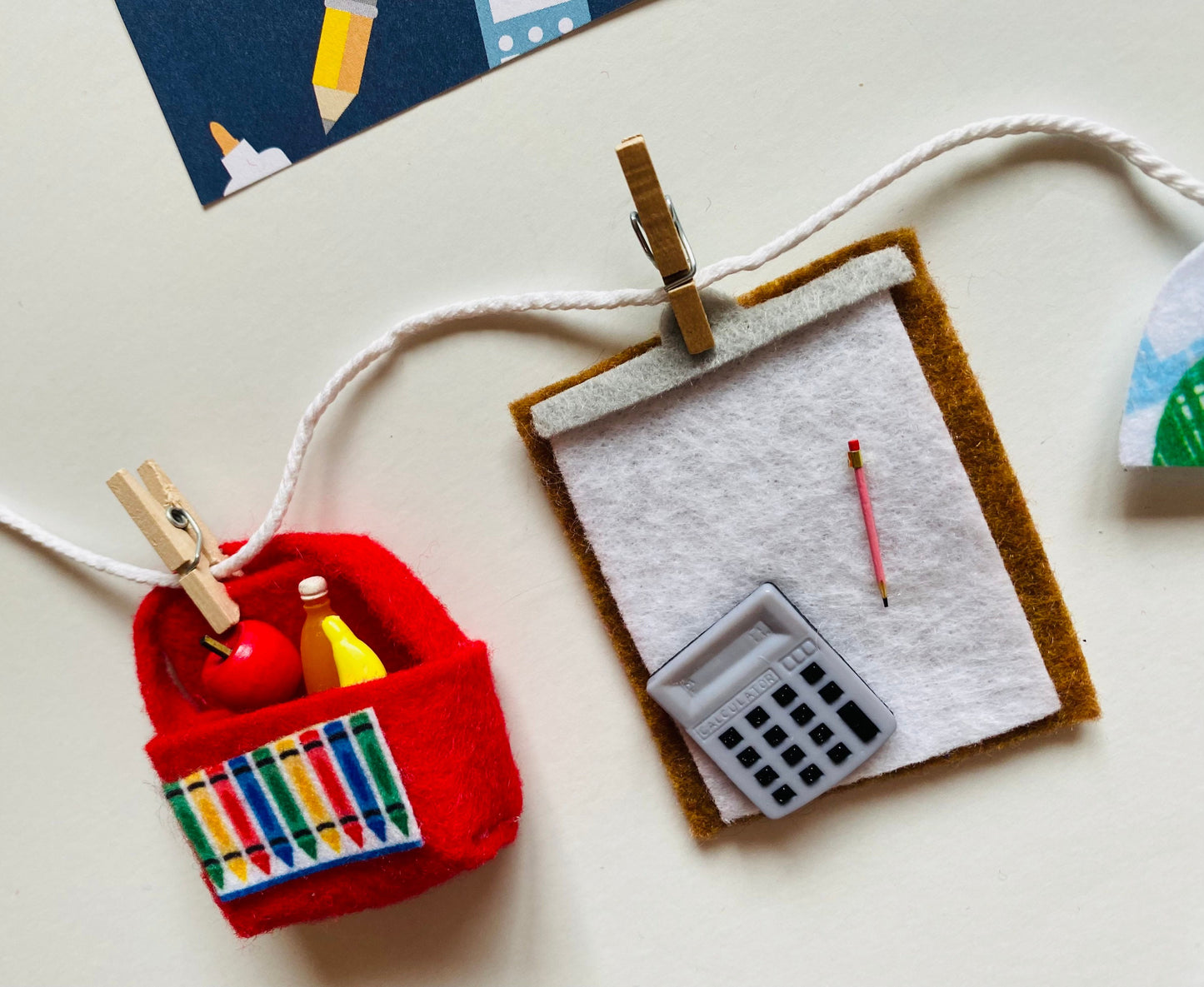 School Teacher Outfit Clothesline Banner Garland Educator Bunting Back to School Wall Hanging September Decoration for Gift or Classroom