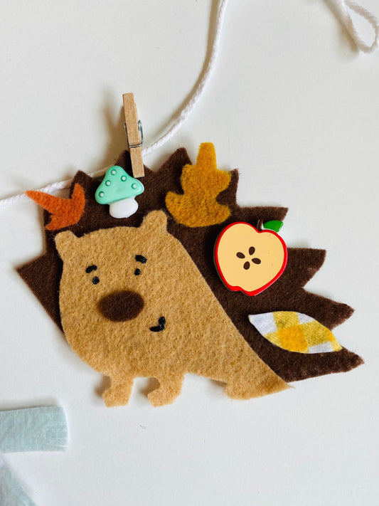 Woodland Animals Banner Autumn Forest Garland Fall Bunting Wall Hanging Decoration