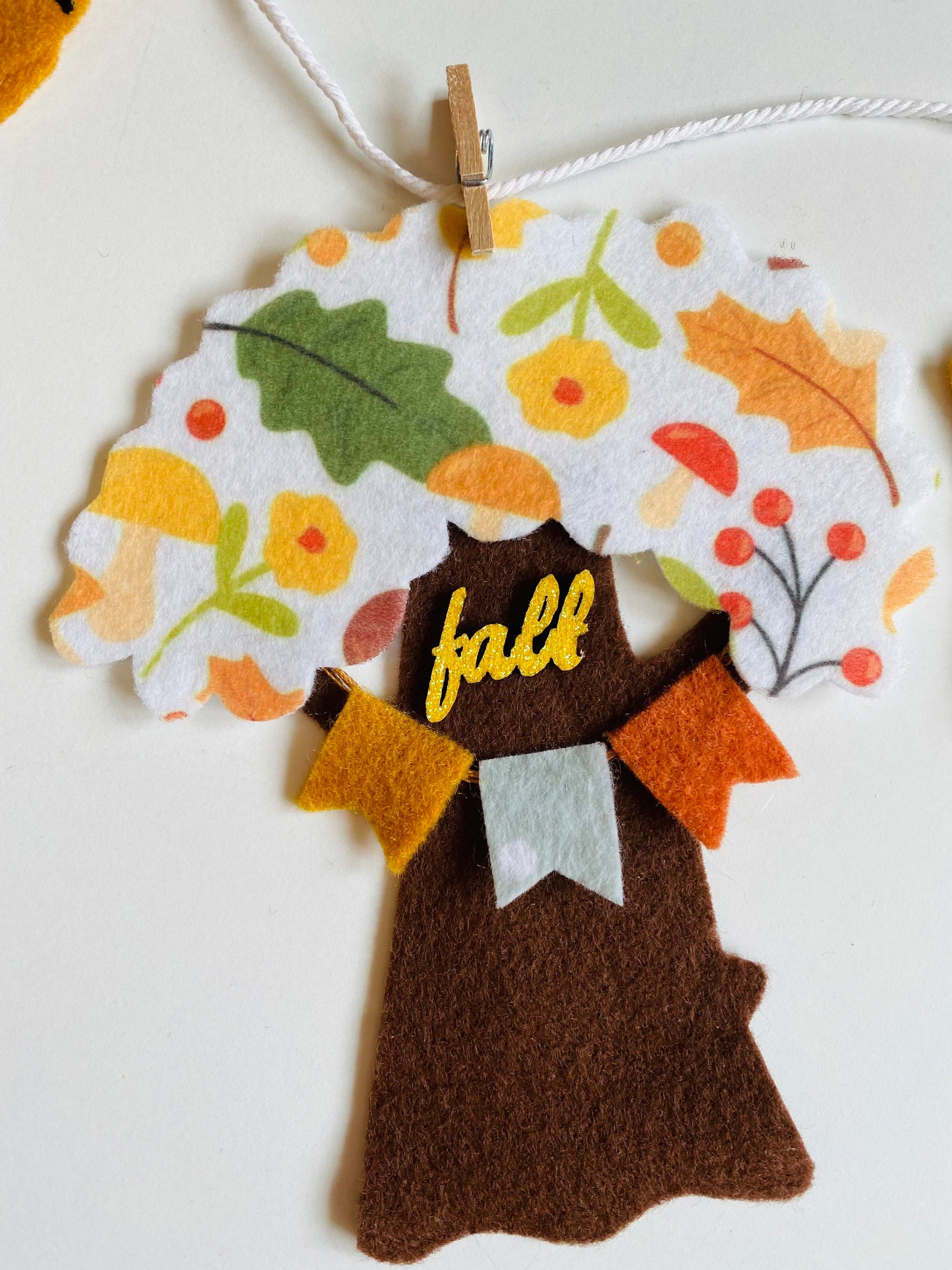 Woodland Animals Banner Autumn Forest Garland Fall Bunting Wall Hanging Decoration