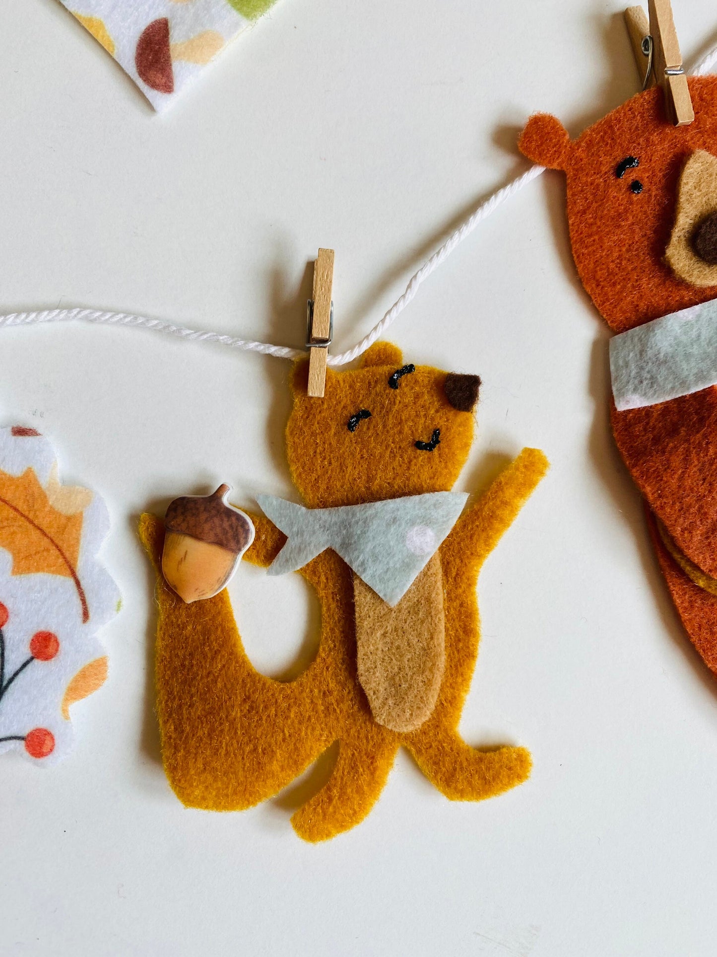 Woodland Animals Banner Autumn Forest Garland Fall Bunting Wall Hanging Decoration