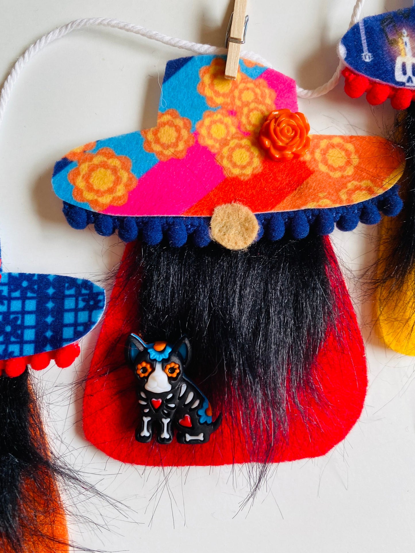 Day of the Dead Gnomes Banner Dia de los Muertos Garland bunting wall hanging decoration