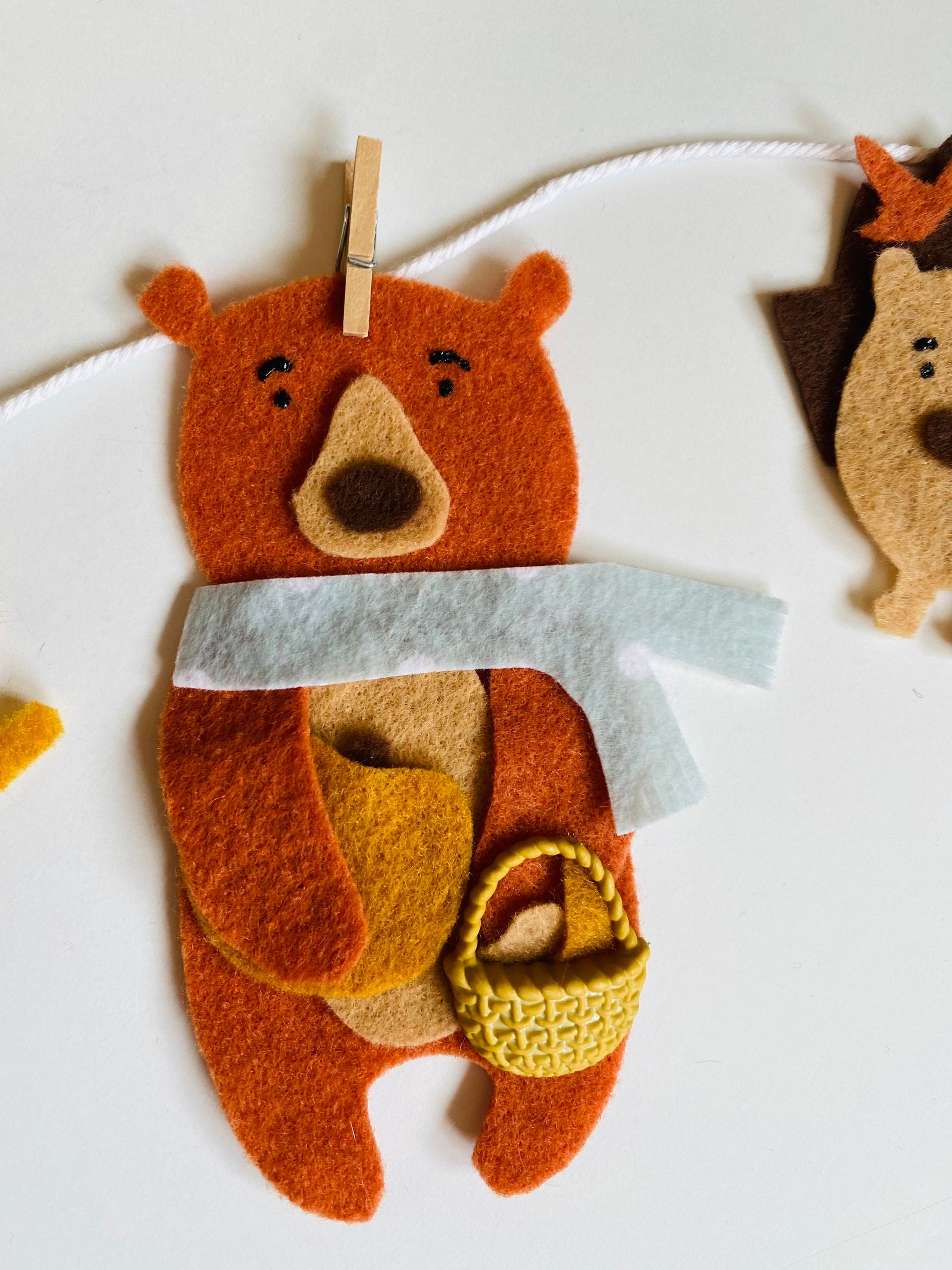 Woodland Animals Banner Autumn Forest Garland Fall Bunting Wall Hanging Decoration