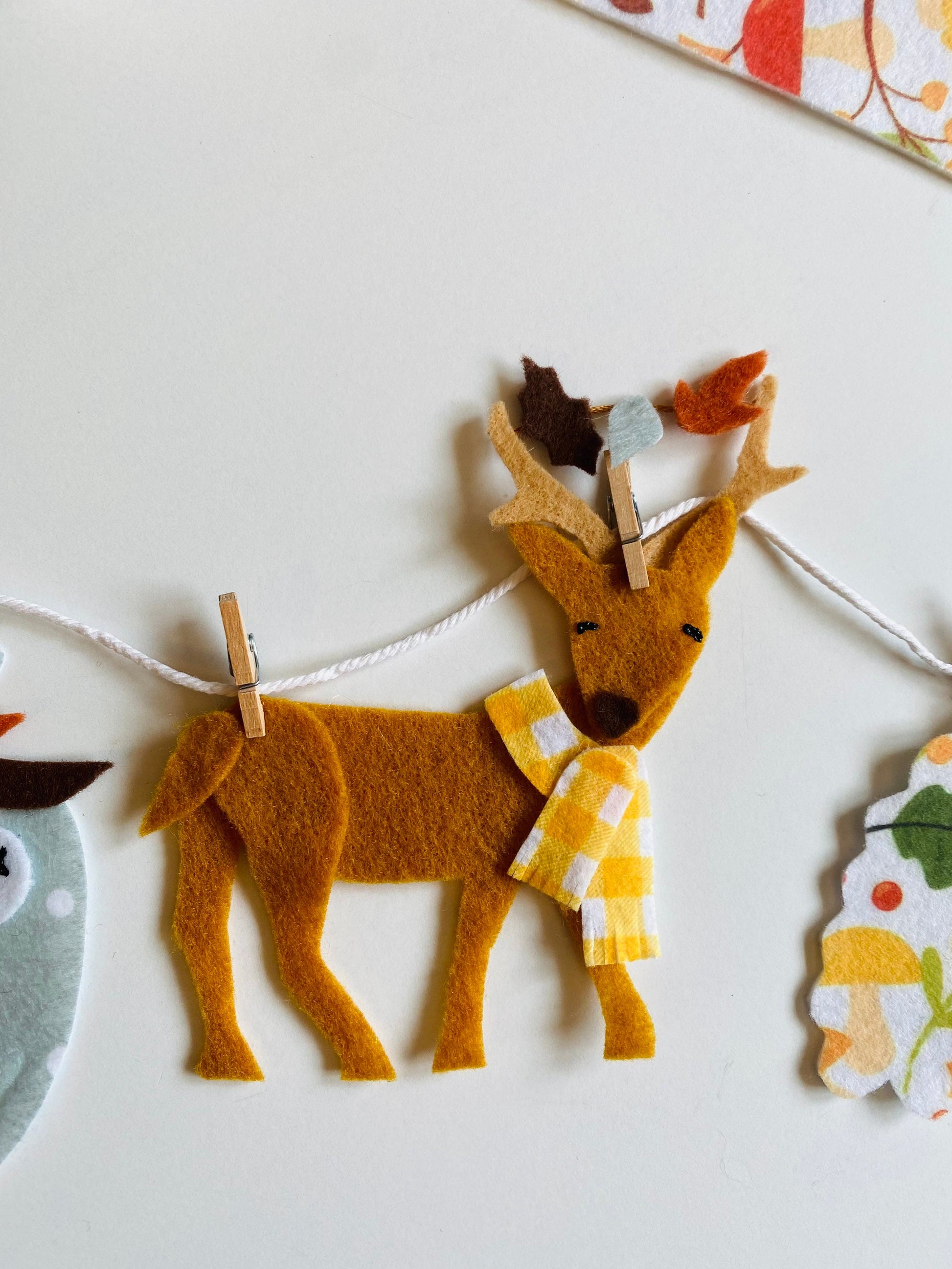 Woodland Animals Banner Autumn Forest Garland Fall Bunting Wall Hanging Decoration