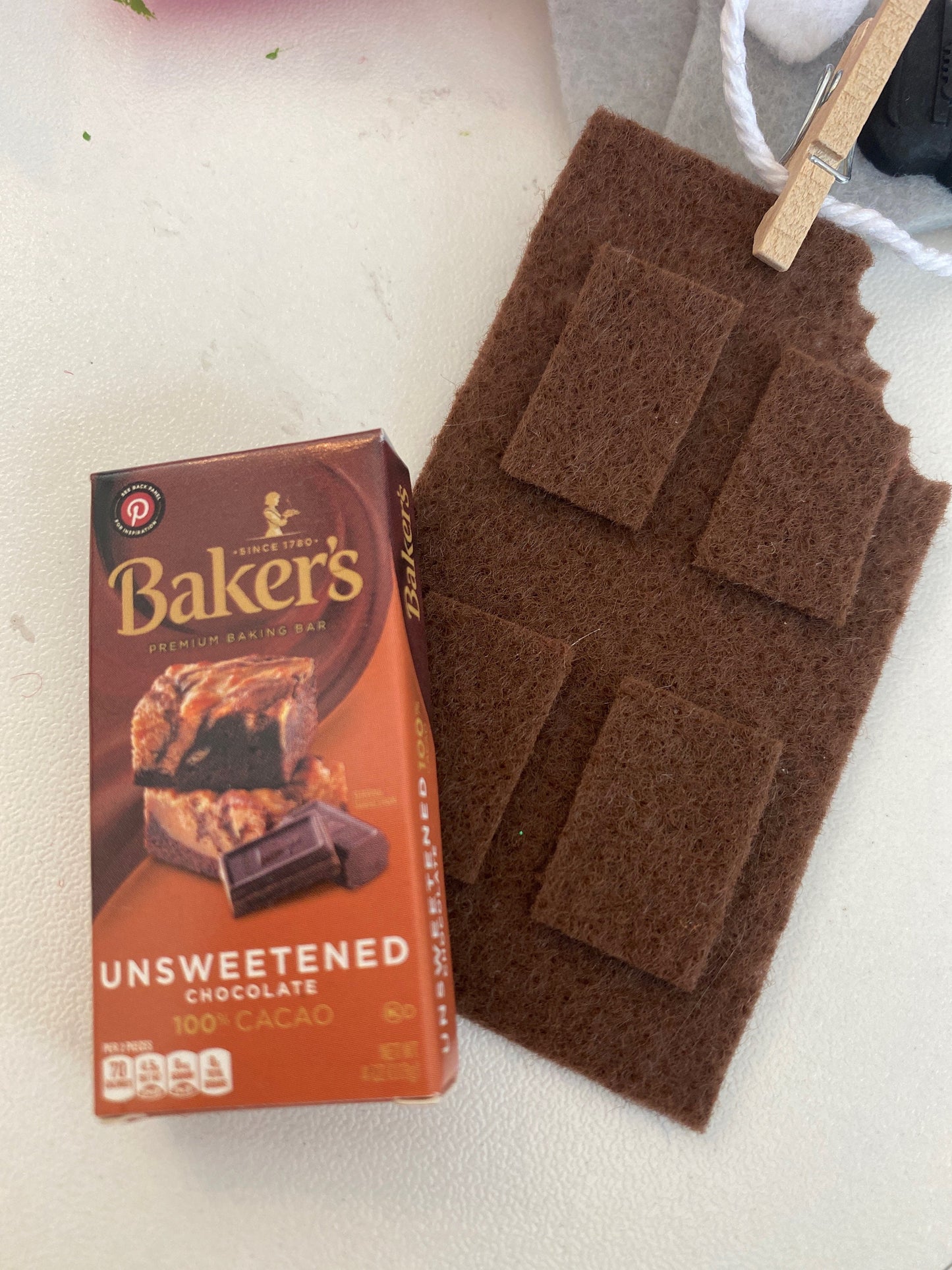 Sweet Treats Baking Miniature Felt Clothesline Banner Garland Bunting Wall Hanging Decoration for Valentine’s Day