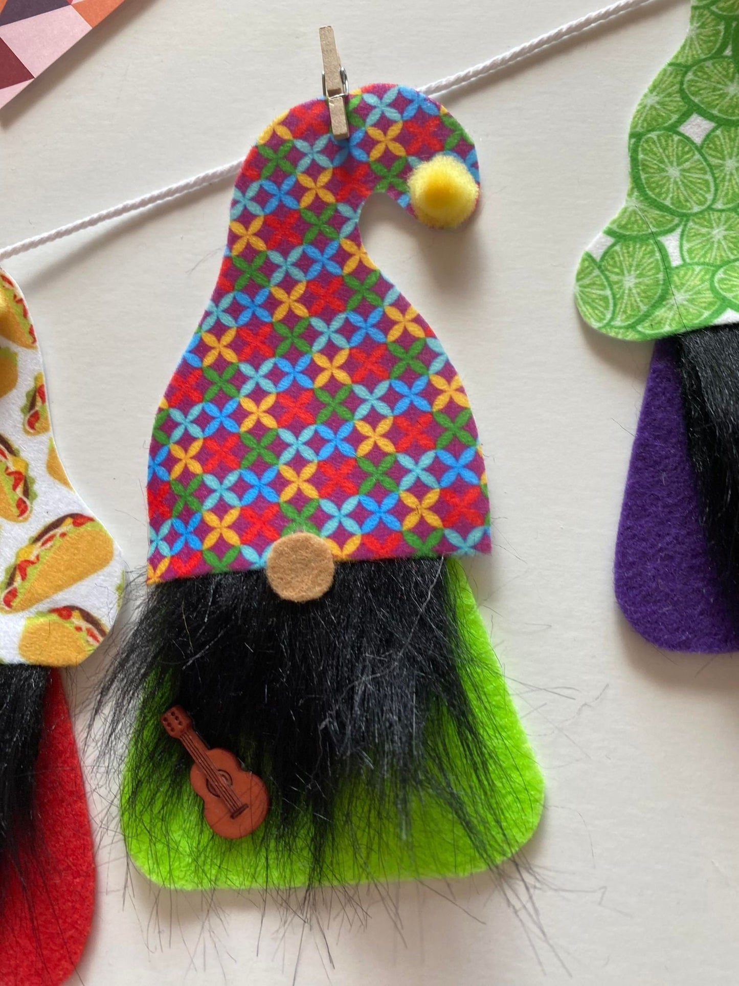 Cinco de Mayo Gnomes Garland Banner Bunting Wall Hanging Decoration for May