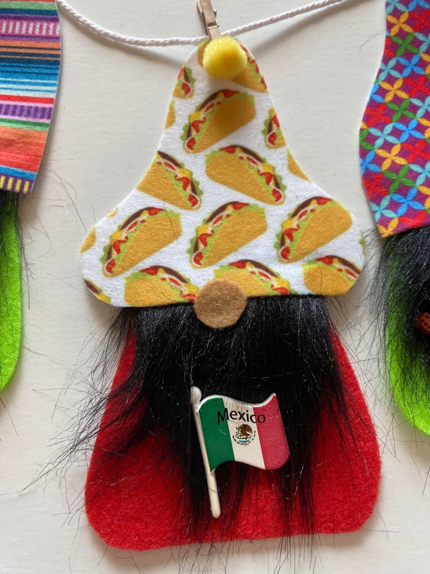 Cinco de Mayo Gnomes Garland Banner Bunting Wall Hanging Decoration for May