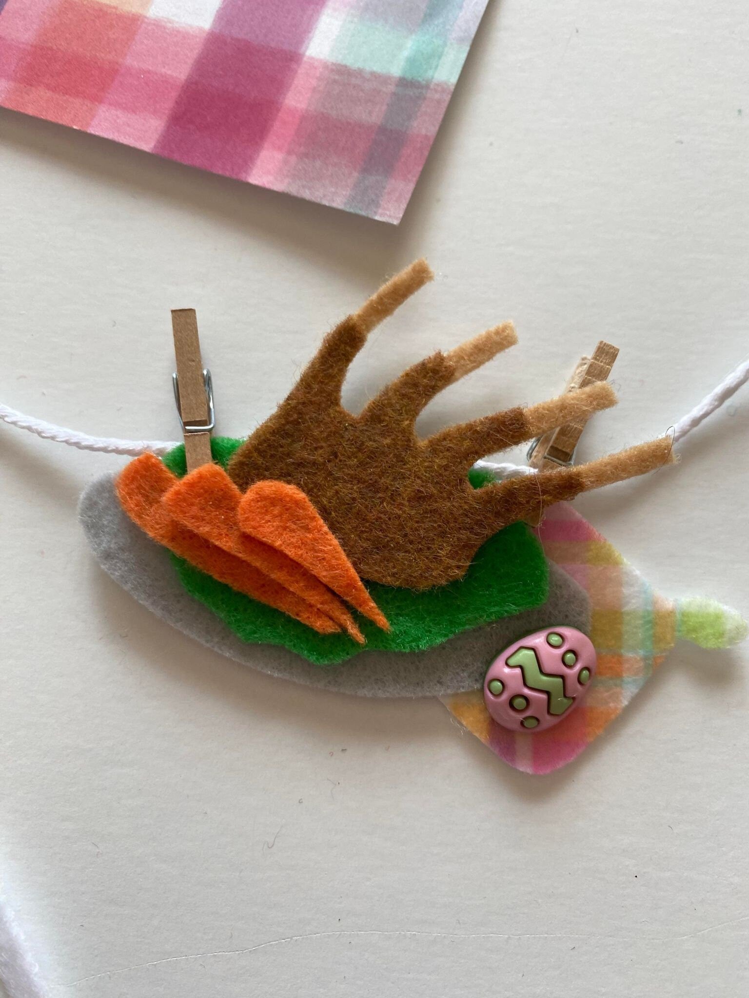 Easter Baking Miniature Clothesline Banner, Easter Dinner Garland Wall Hanging Decoration for April