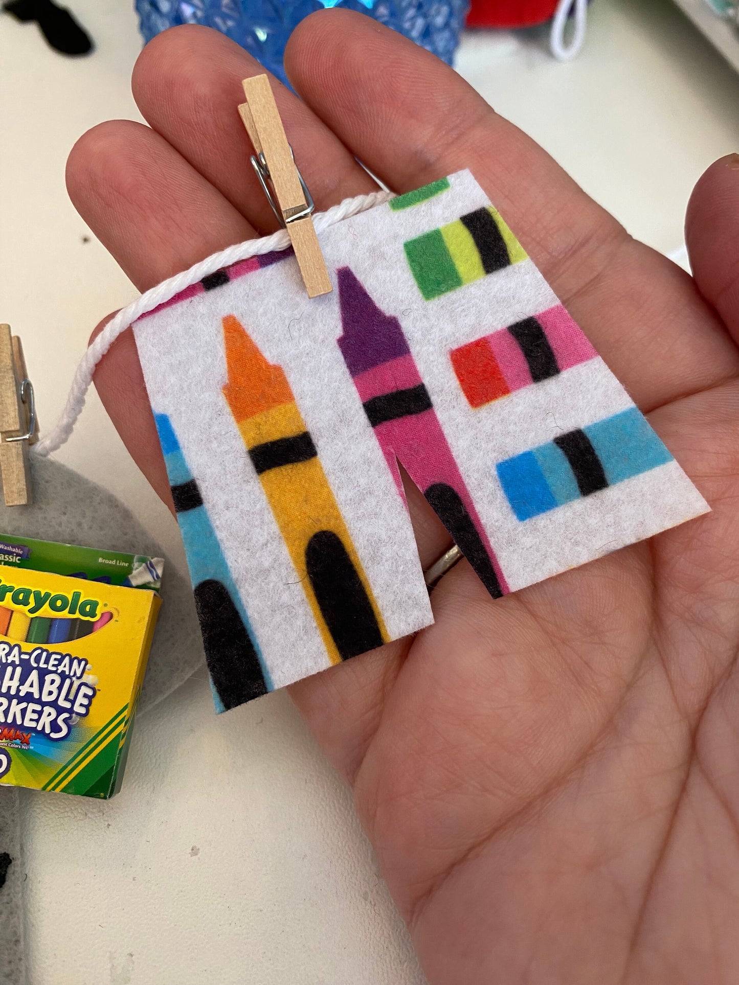 Artist's Clothesline Felt Miniature Decoration