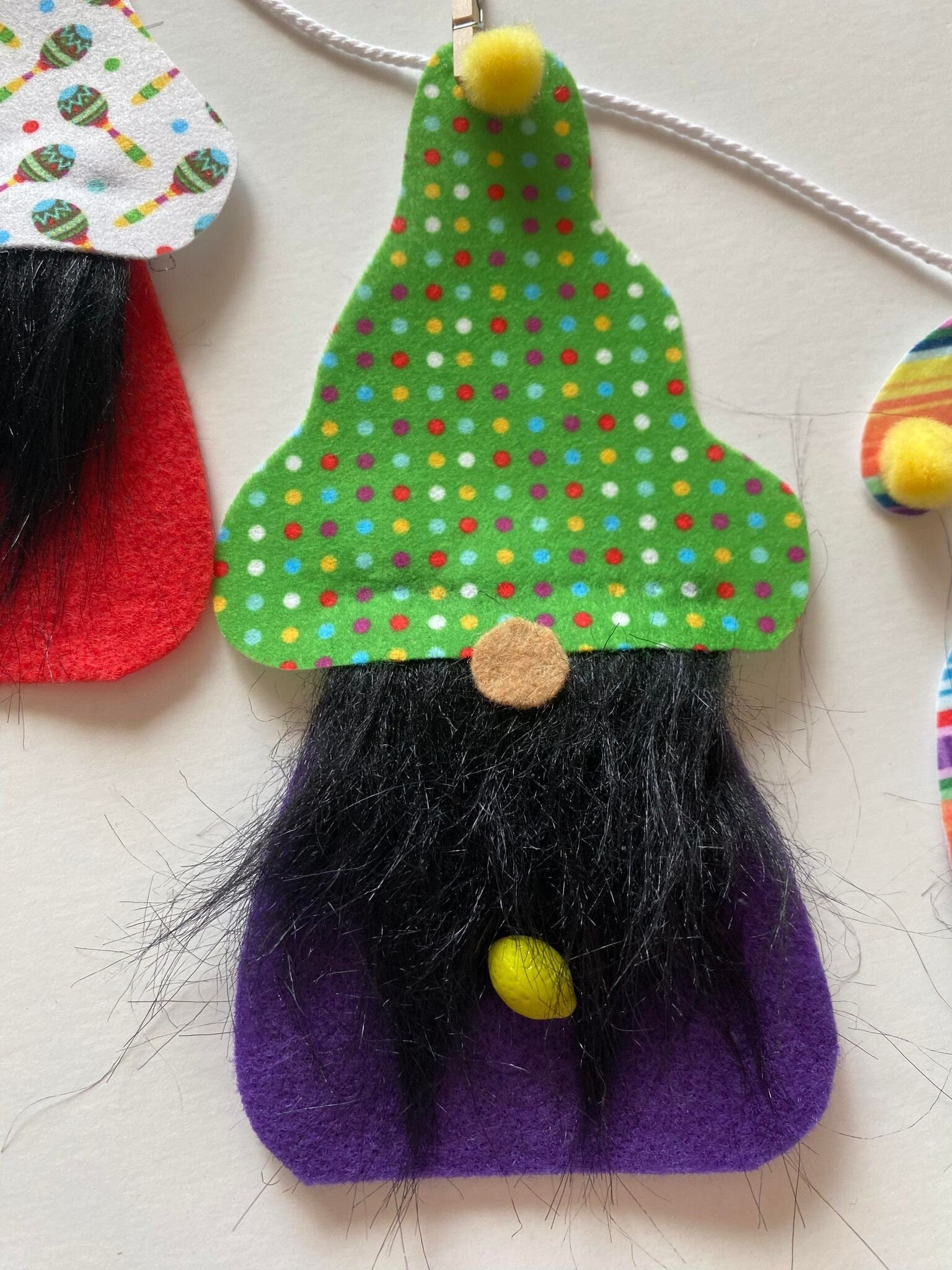 Cinco de Mayo Gnomes Garland Banner Bunting Wall Hanging Decoration for May