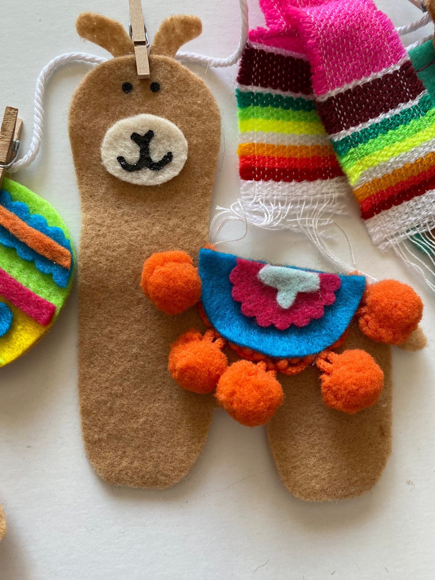 Cinco de Mayo Mexican Holiday Banner, Cactus Garland, Spanish Llama Bunting Wall Hanging for Party Decoration