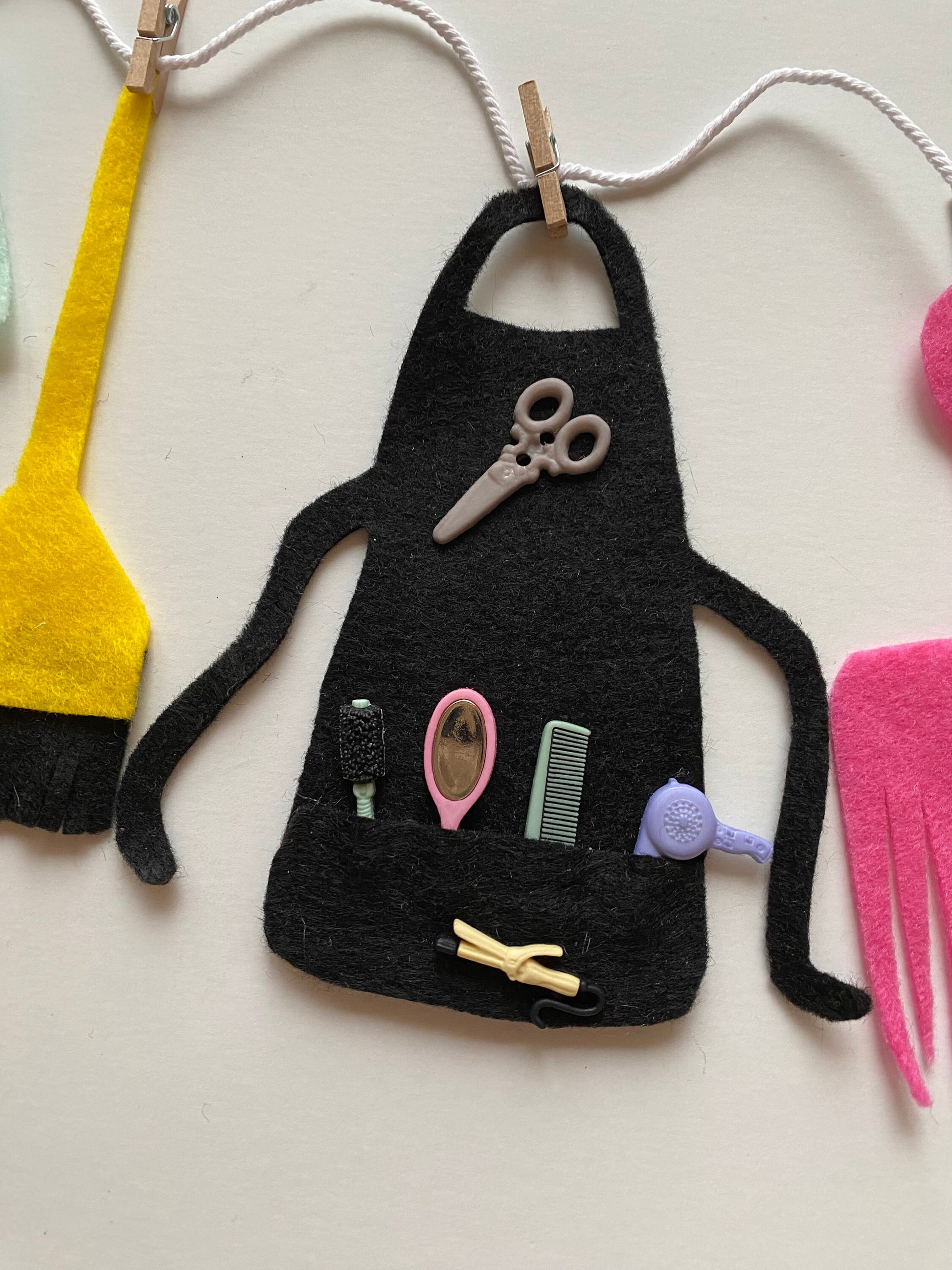 Hairdresser Banner, Haircutter Garland, Gift for Stylist, Colorist Wall Hanging Decoration