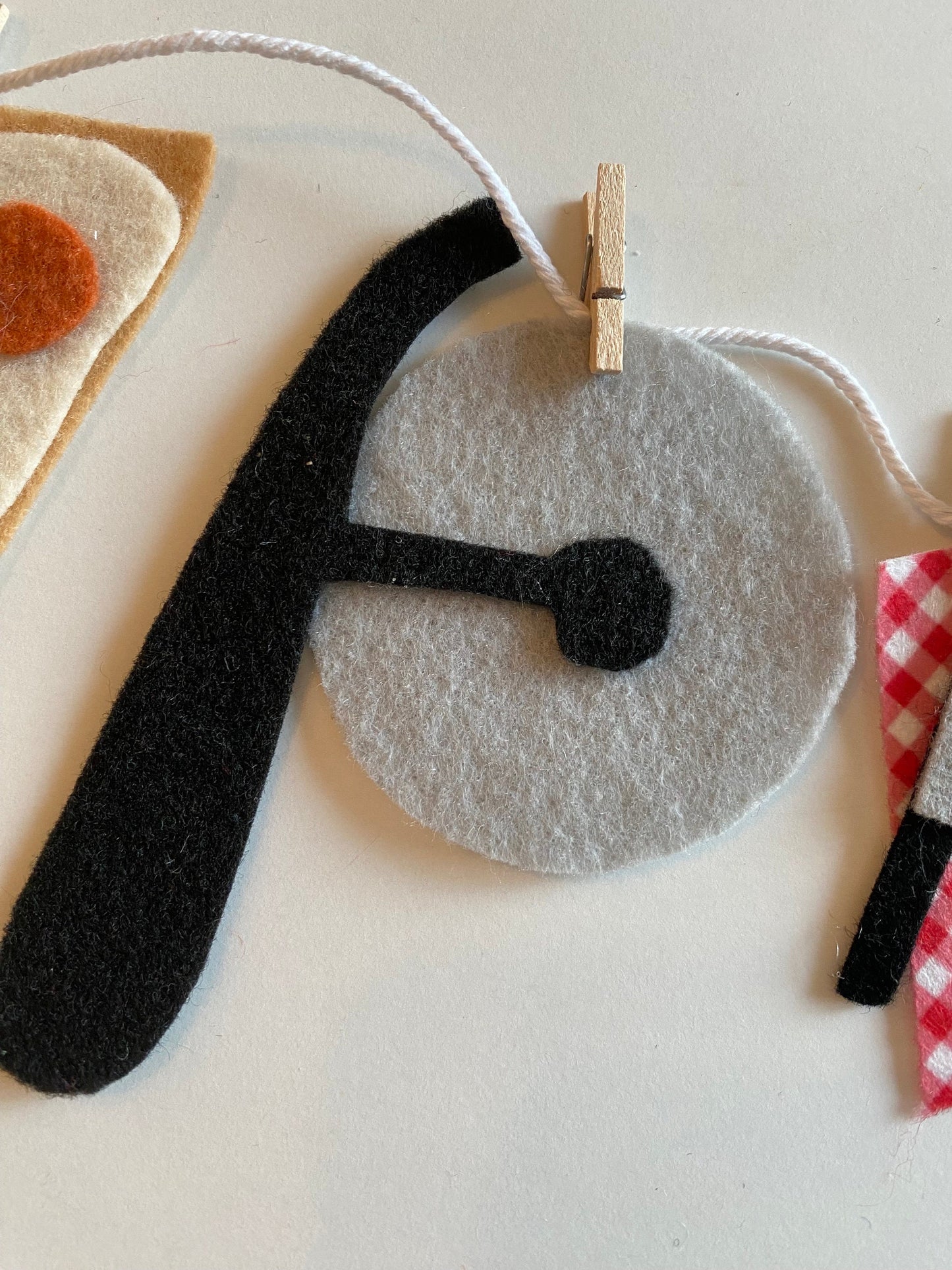 Pizzeria Banner Pizza Chef Garland Restaurant Bunting Felt Wall Hanging Decoration for Pizza Lovers