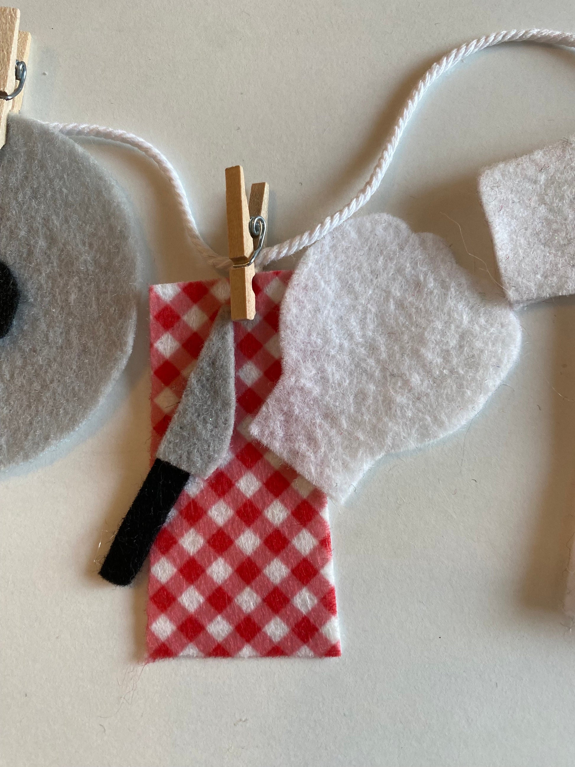 Pizzeria Banner Pizza Chef Garland Restaurant Bunting Felt Wall Hanging Decoration for Pizza Lovers