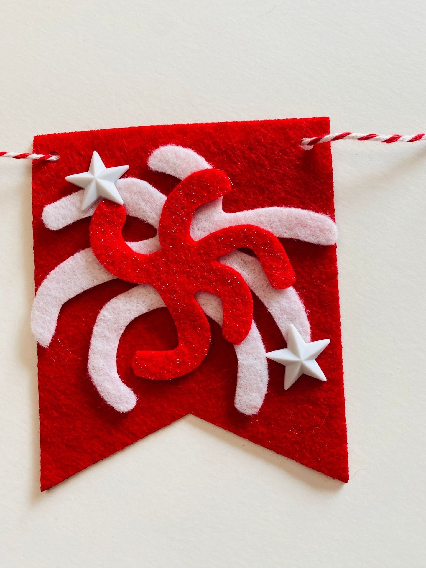 Canada Day Banner, Felt Canadian Holiday Garland for July, Red and White Fireworks Bunting, Wall Hanging Decoration for Home Décor or Party