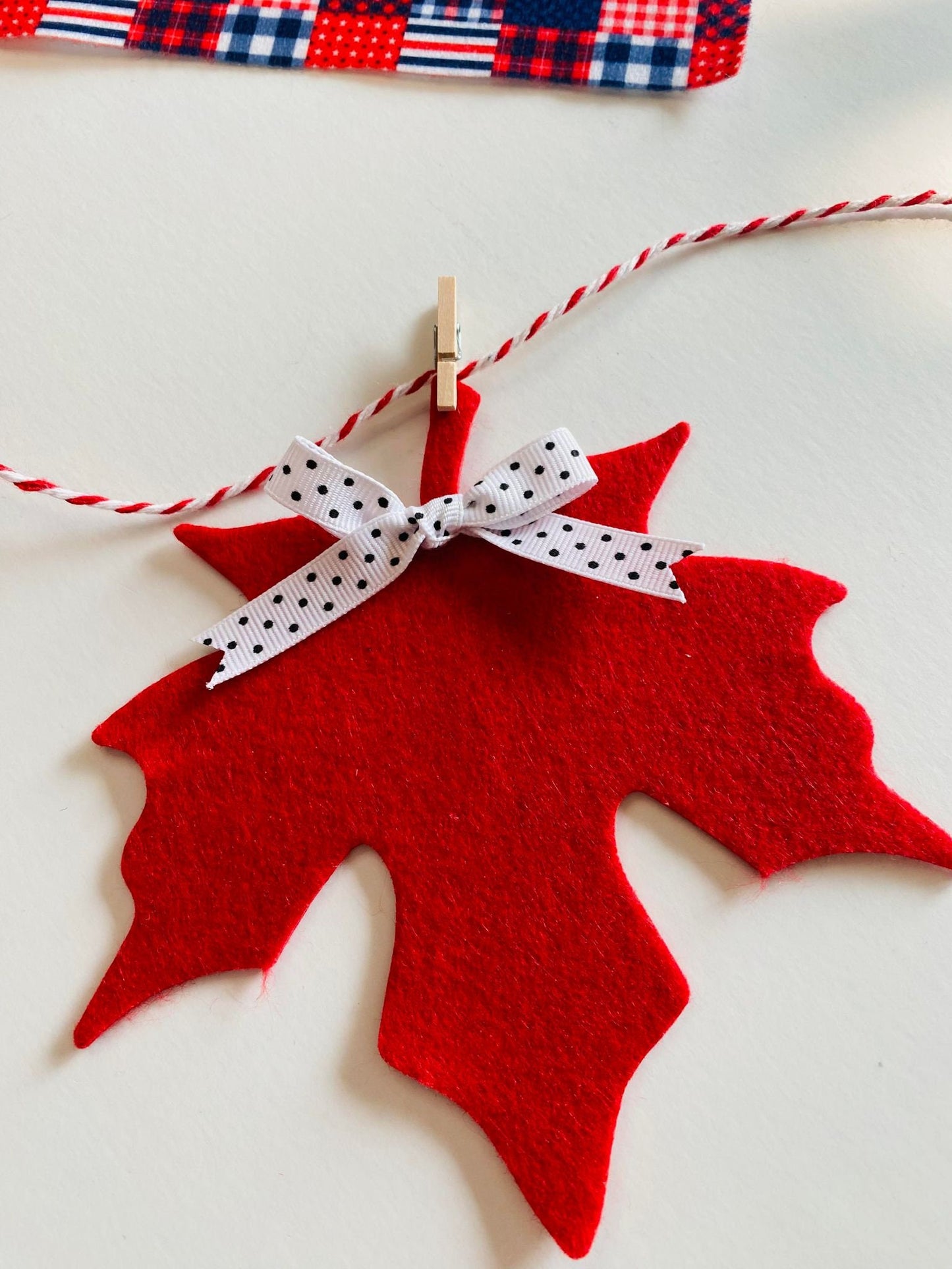 Canada Day Banner, Felt Canadian Holiday Garland for July, Red and White Fireworks Bunting, Wall Hanging Decoration for Home Décor or Party