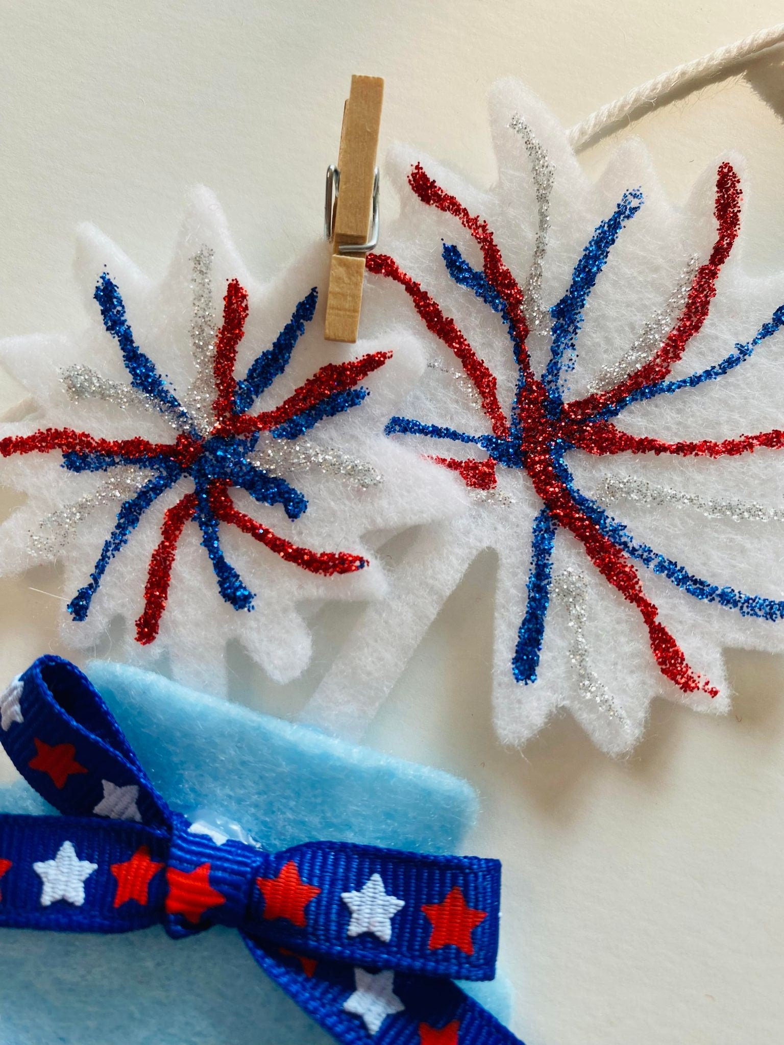 Firework Stand Banner, Miniature Felt 4th of July Garland, Firecracker Booth Bunting, Patriotic Wall Hanging, Home Decoration