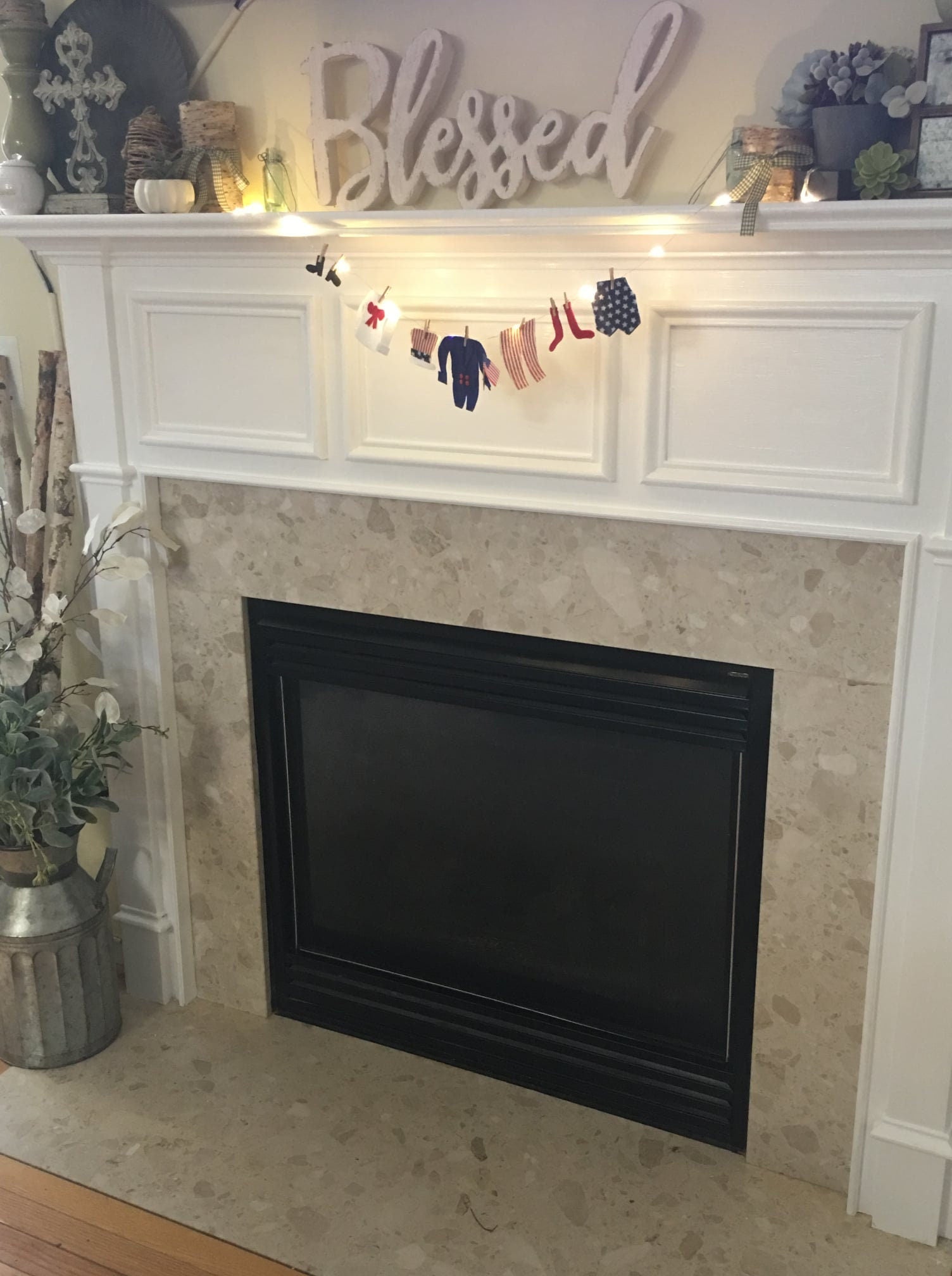 Uncle Sam Clothesline Banner Pattern, Patriotic USA Miniature Clothesline PDF Template for DIY Crafting