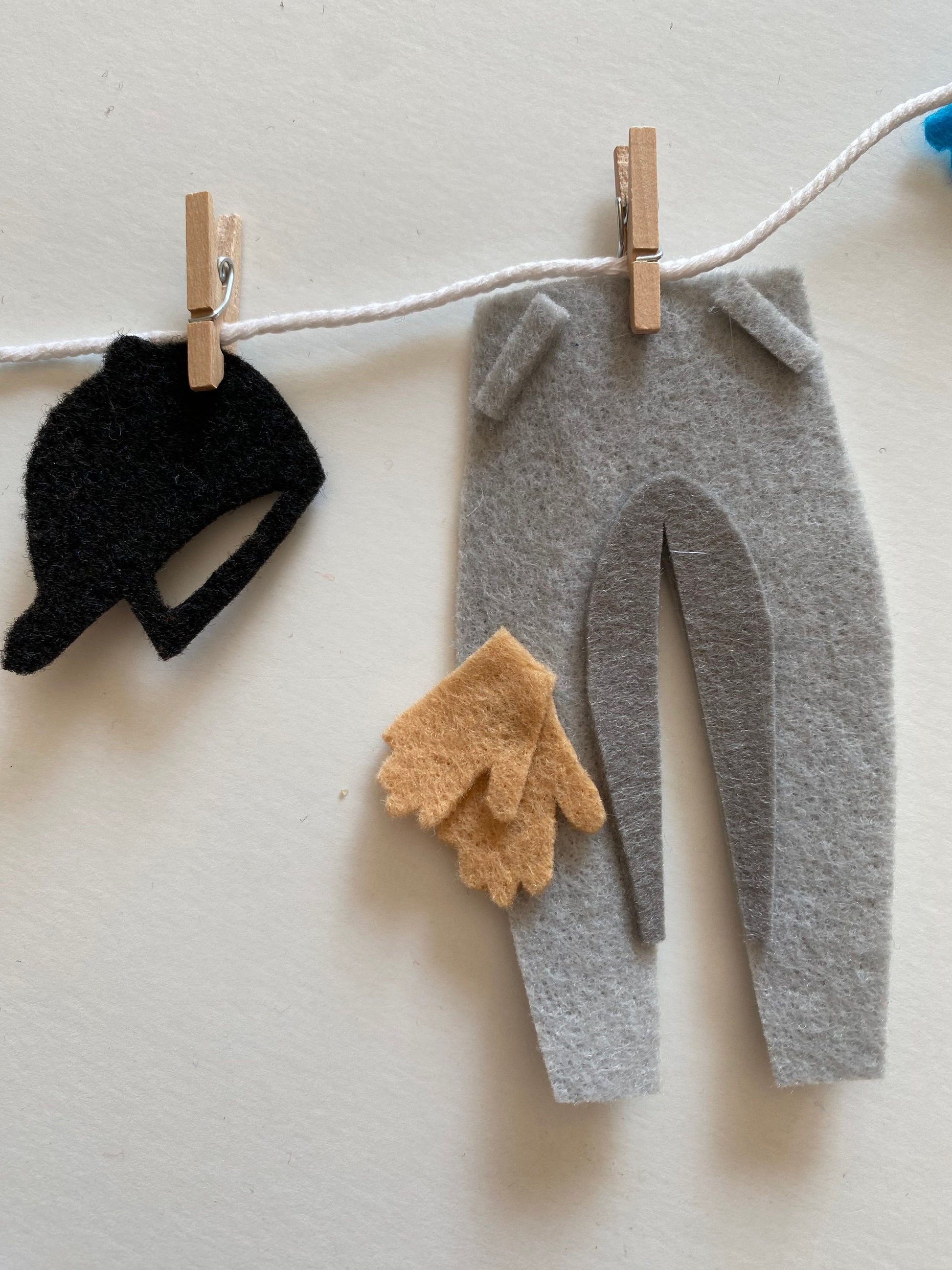 Horseback Riding Miniature Felt Banner, Equestrian Garland, Bunting, Wall Hanging Decoration