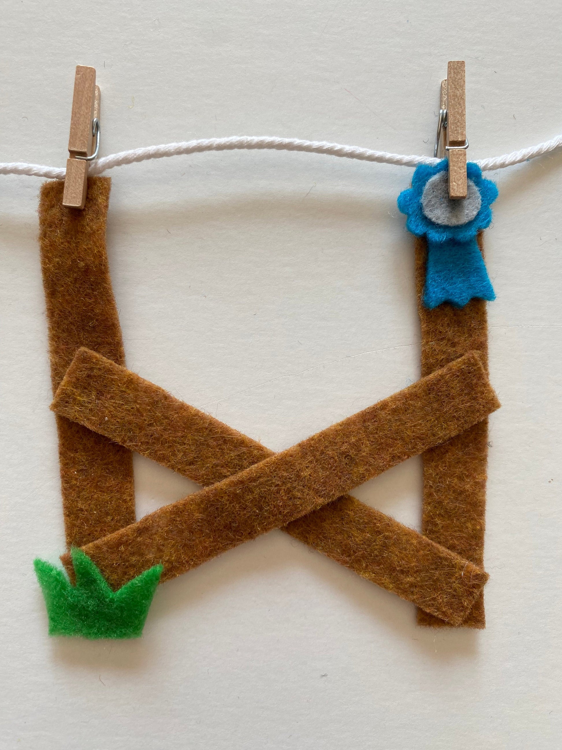 Horseback Riding Miniature Felt Banner, Equestrian Garland, Bunting, Wall Hanging Decoration