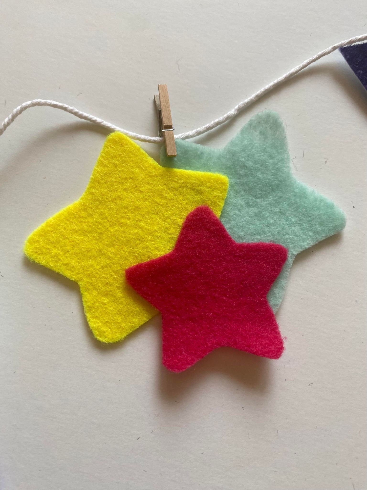 Astronaut Miniature Felt Banner, Outer Space Garland, Rocketship Bunting, Planet Themed Bedroom or Party Decoration