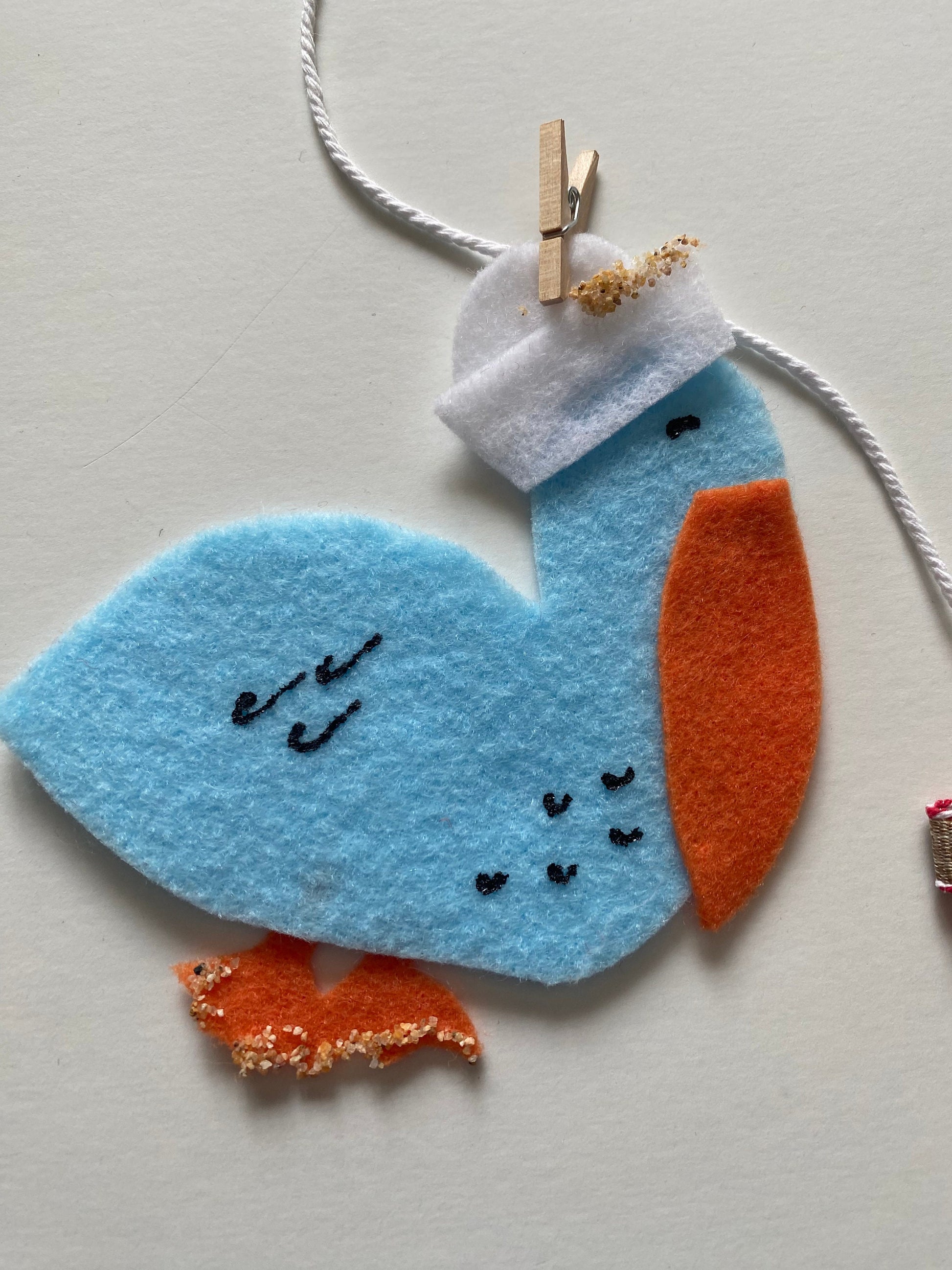 Nautical Sailboat Miniature Felt Banner, Lighthouse Garland, Anchor Bunting, Wall Hanging Decoration