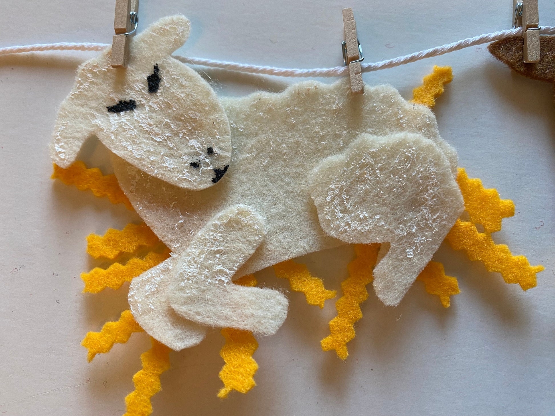 Nativity Animals Felt Banner, Christmas Garland, Baby Jesus in a Manger Bunting for Home Decoration