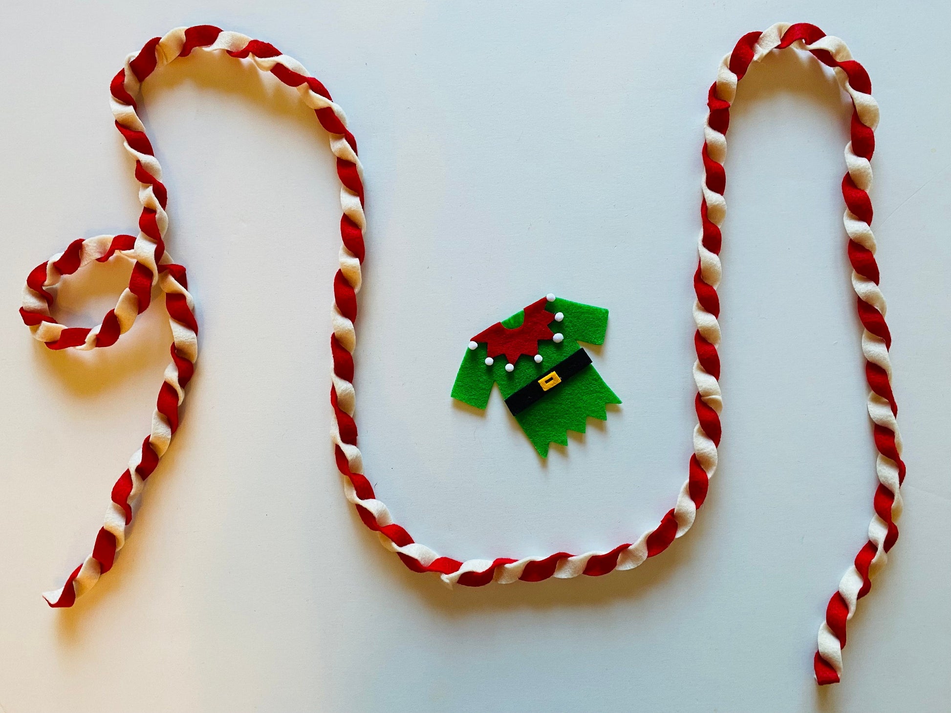 Twisted Felt Garland, Candy Themed String, Bunting, Decoration