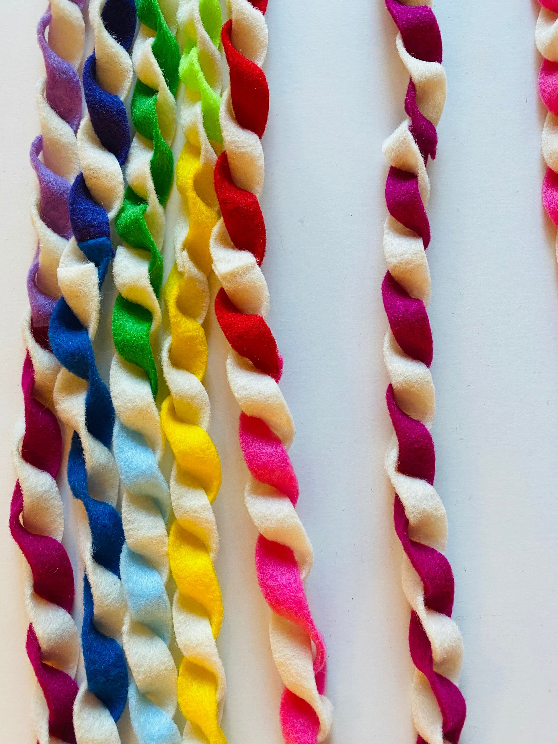 Twisted Felt Garland, Candy Themed String, Bunting, Decoration