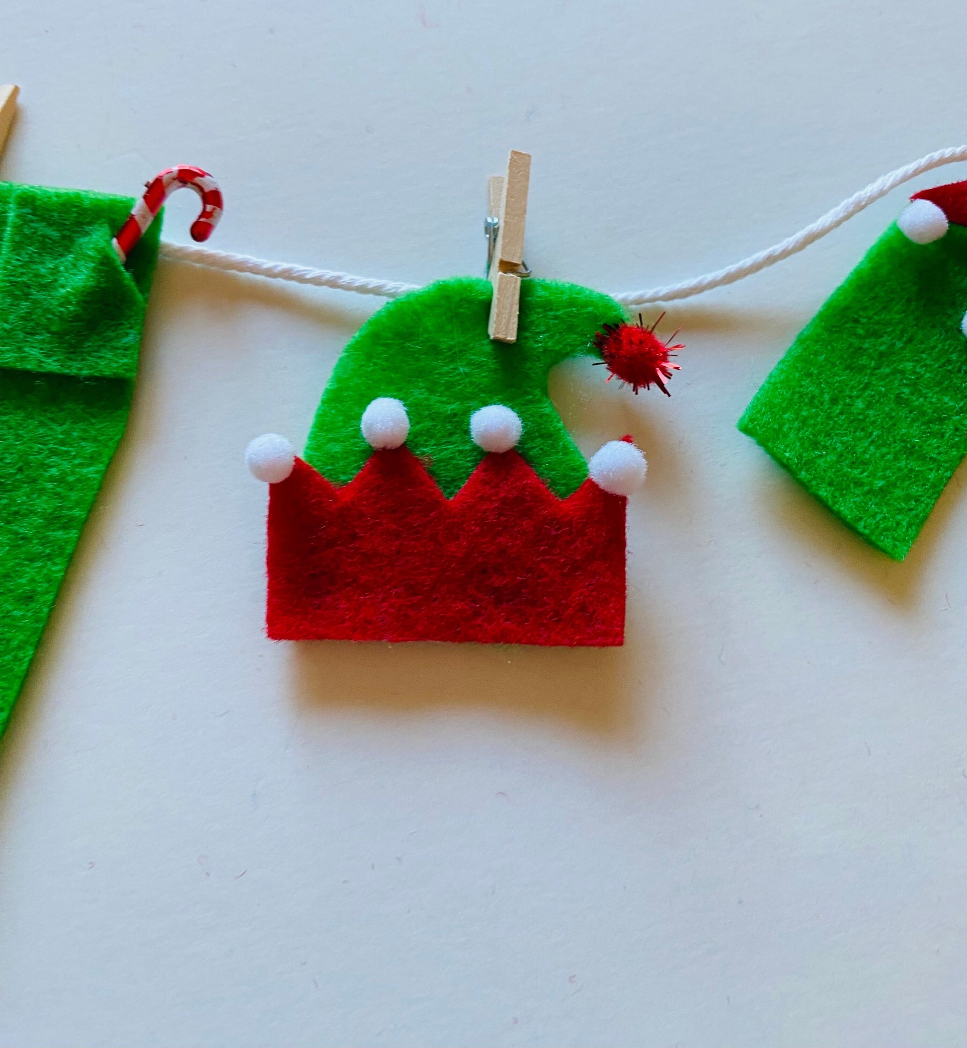 Elf Laundry Clothesline Christmas Decoration