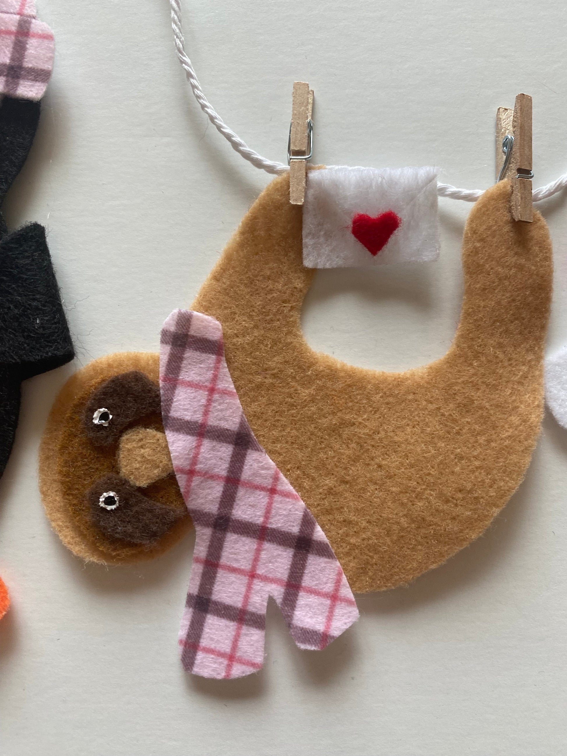 Winter Animals Banner Valentine’s Arctic Garland February Bunting Wall Hanging Decoration