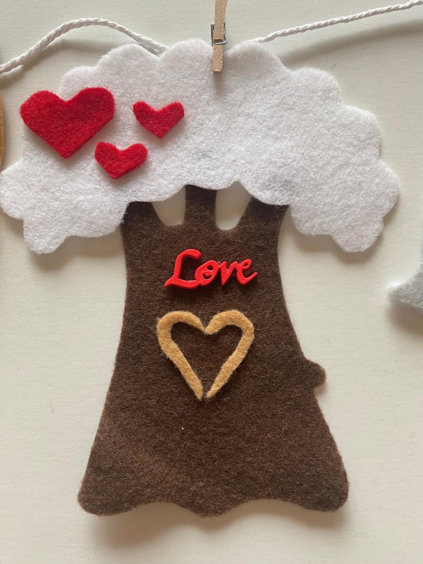 Winter Animals Banner Valentine’s Arctic Garland February Bunting Wall Hanging Decoration