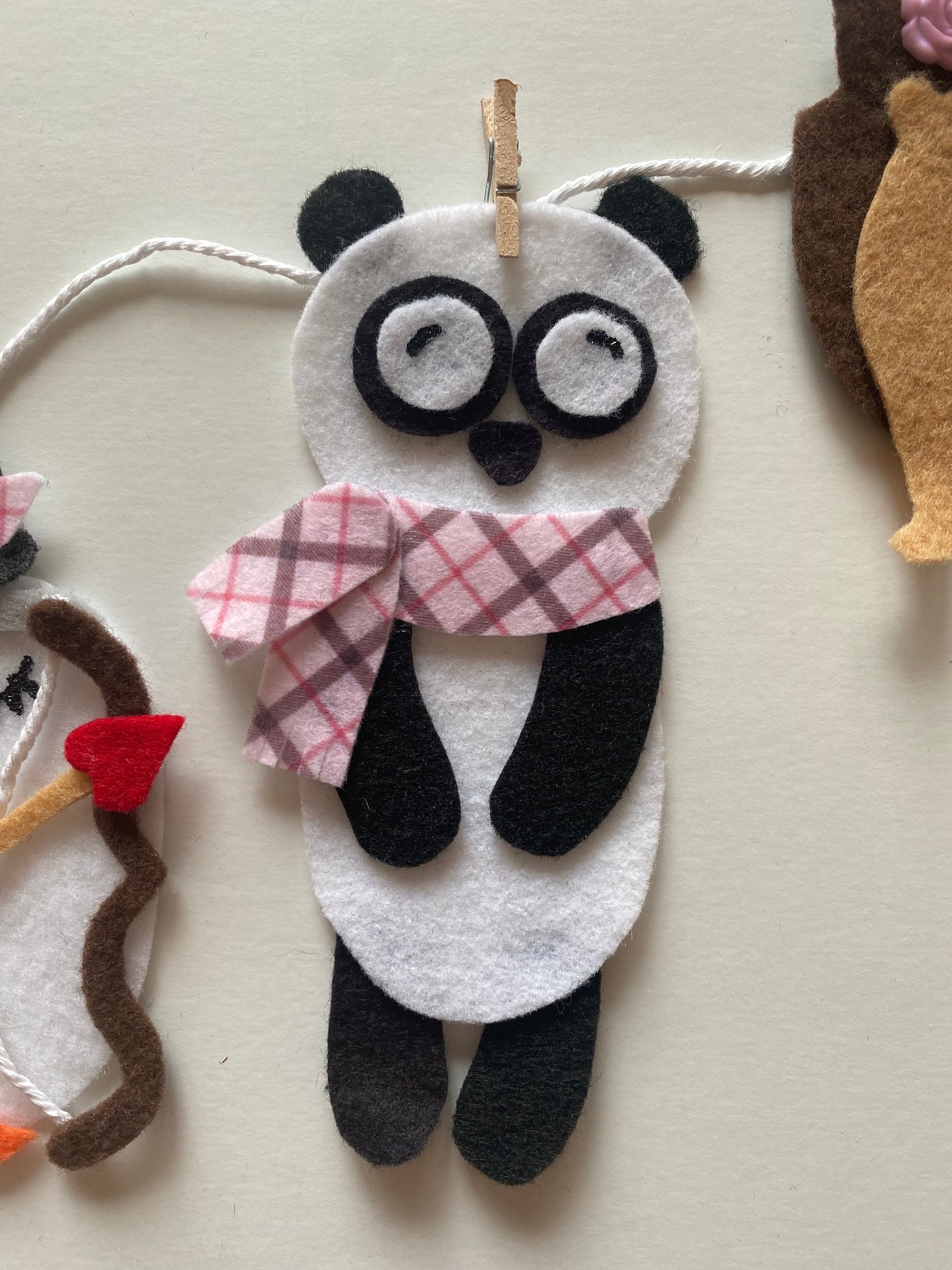 Winter Animals Banner Valentine’s Arctic Garland February Bunting Wall Hanging Decoration