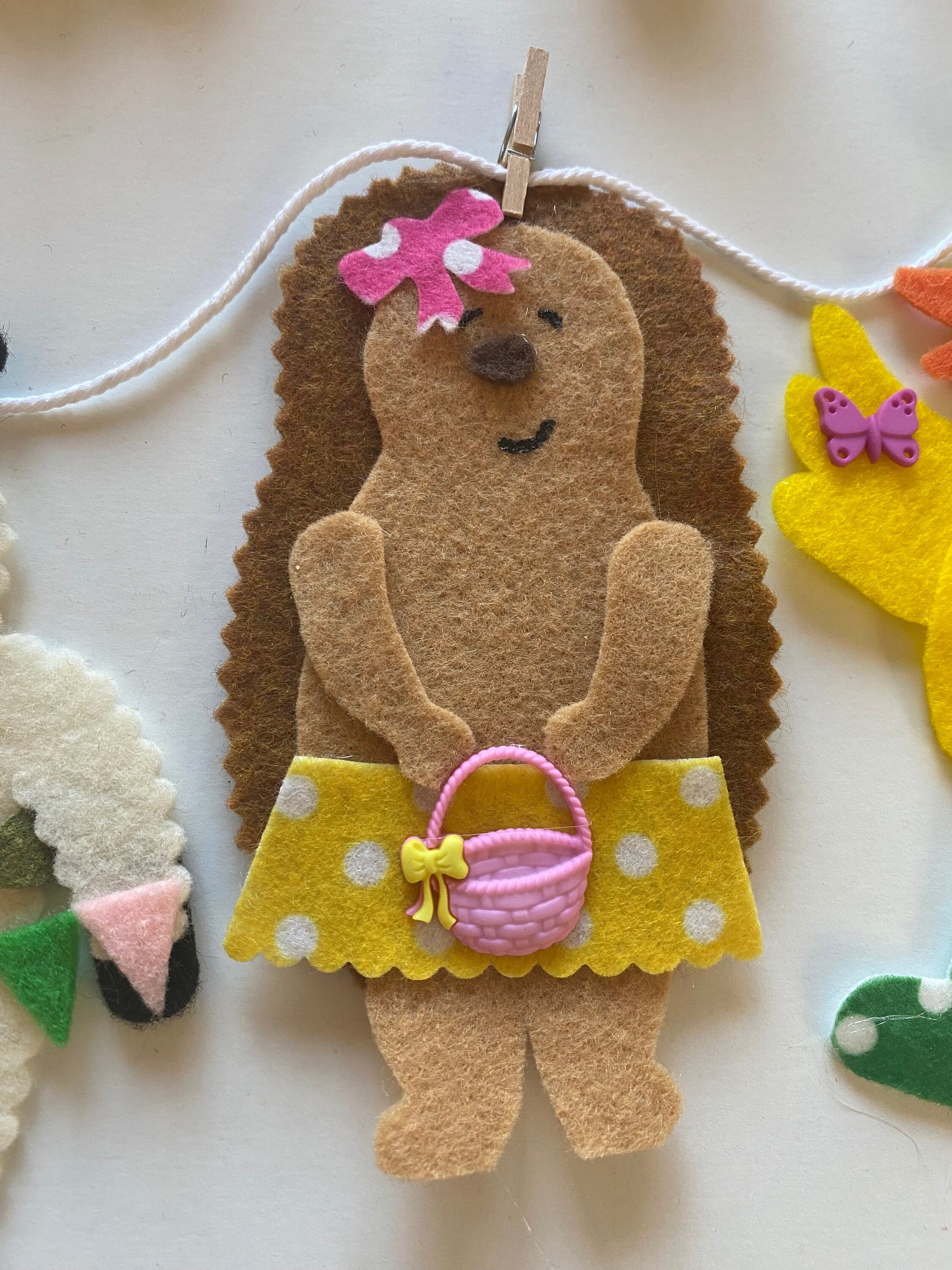 Spring Animals Banner Springtime Farm Garland Bunting Wall Hanging Decoration