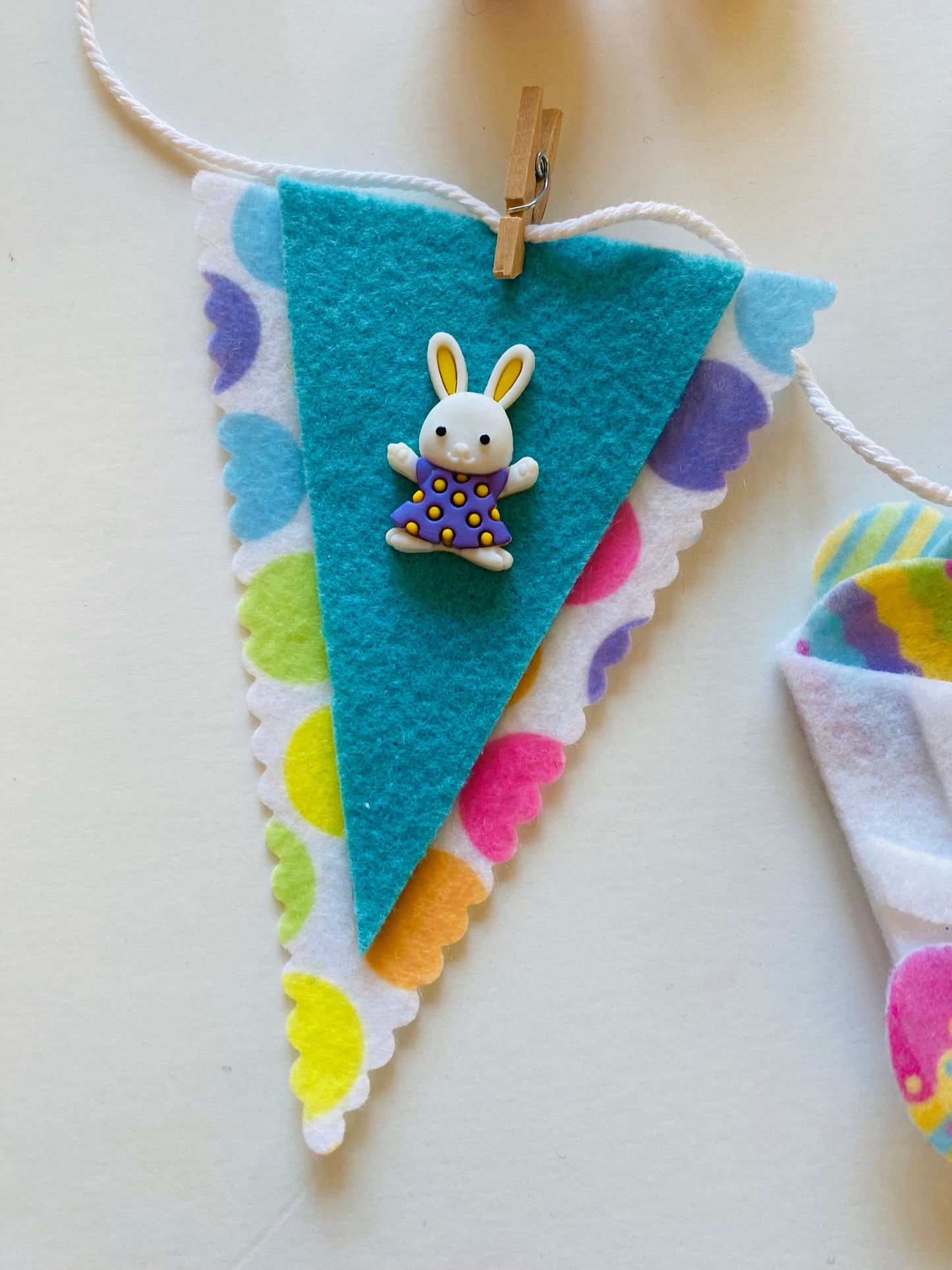 Easter Booth Miniature Felt Clothesline Banner Easter Fair Bunting Garland Home Decoration Wall Hanging