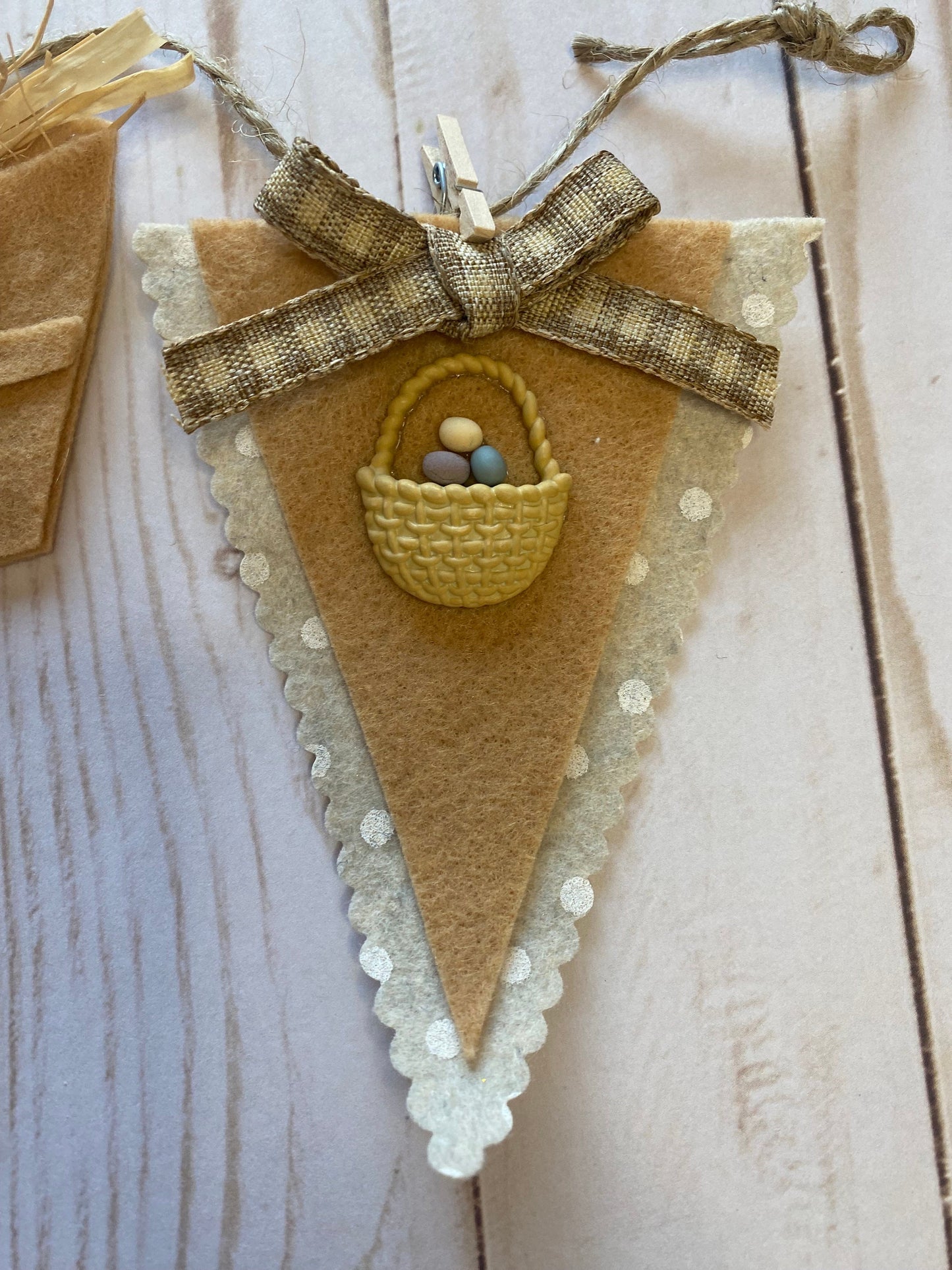 Farmstand Miniature Felt Clothesline Banner Farm Eggs Bunting Farmhouse Garland Home Decoration Wall Hanging