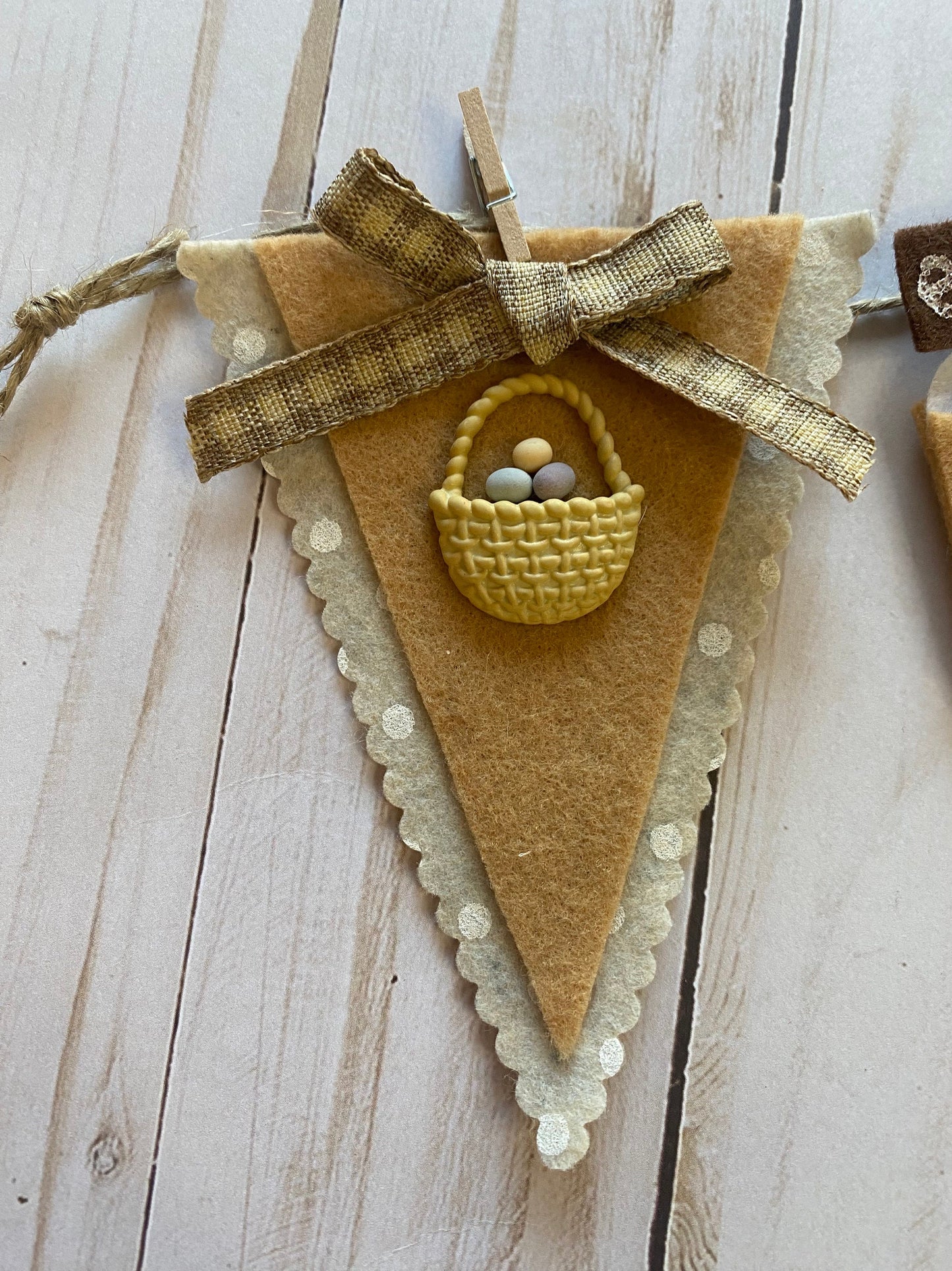 Farmstand Miniature Felt Clothesline Banner Farm Eggs Bunting Farmhouse Garland Home Decoration Wall Hanging