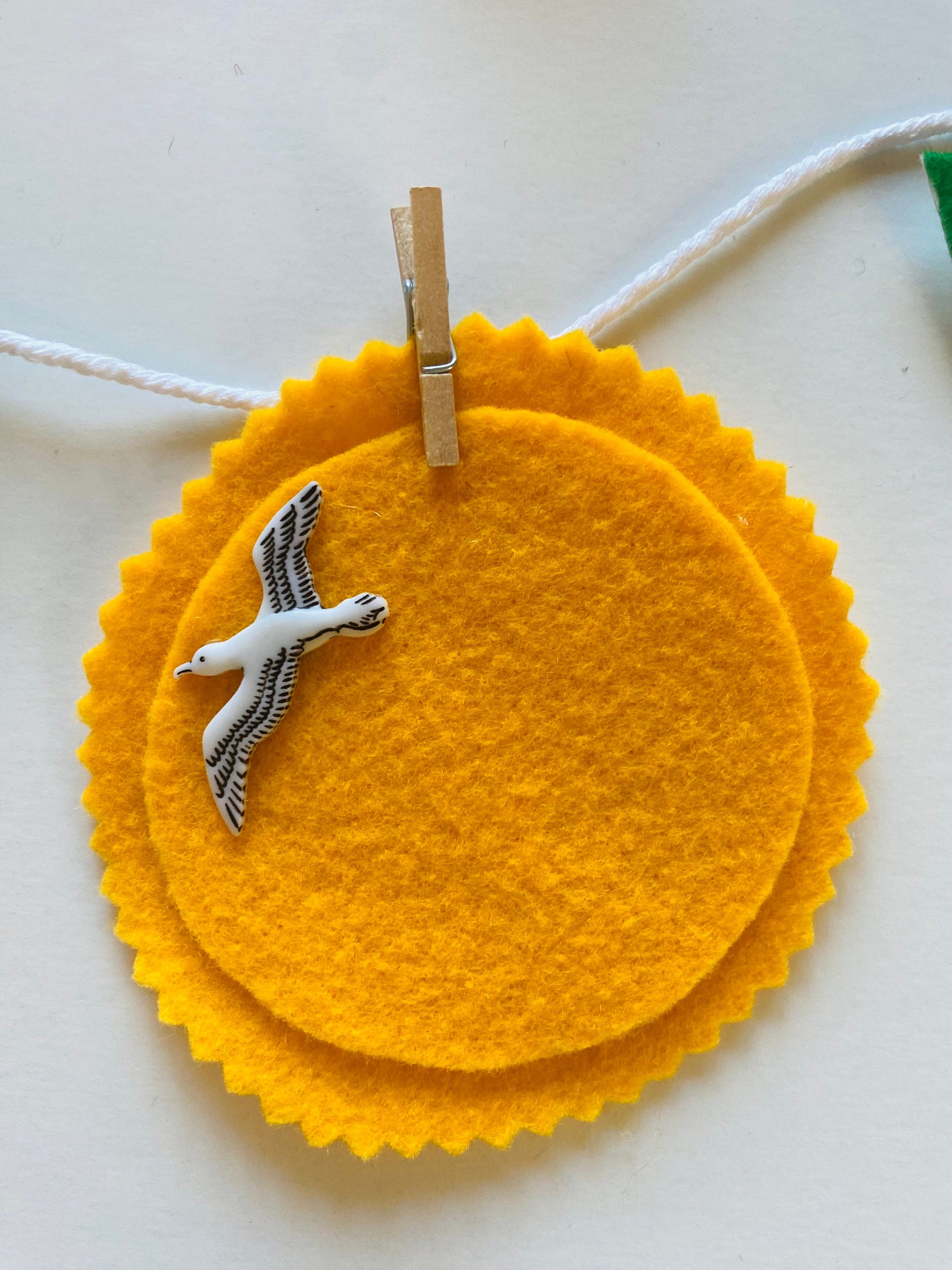 Earth Day Miniature Felt Banner, Earth-Friendly Garland, Bunting, Wall Hanging Decoration