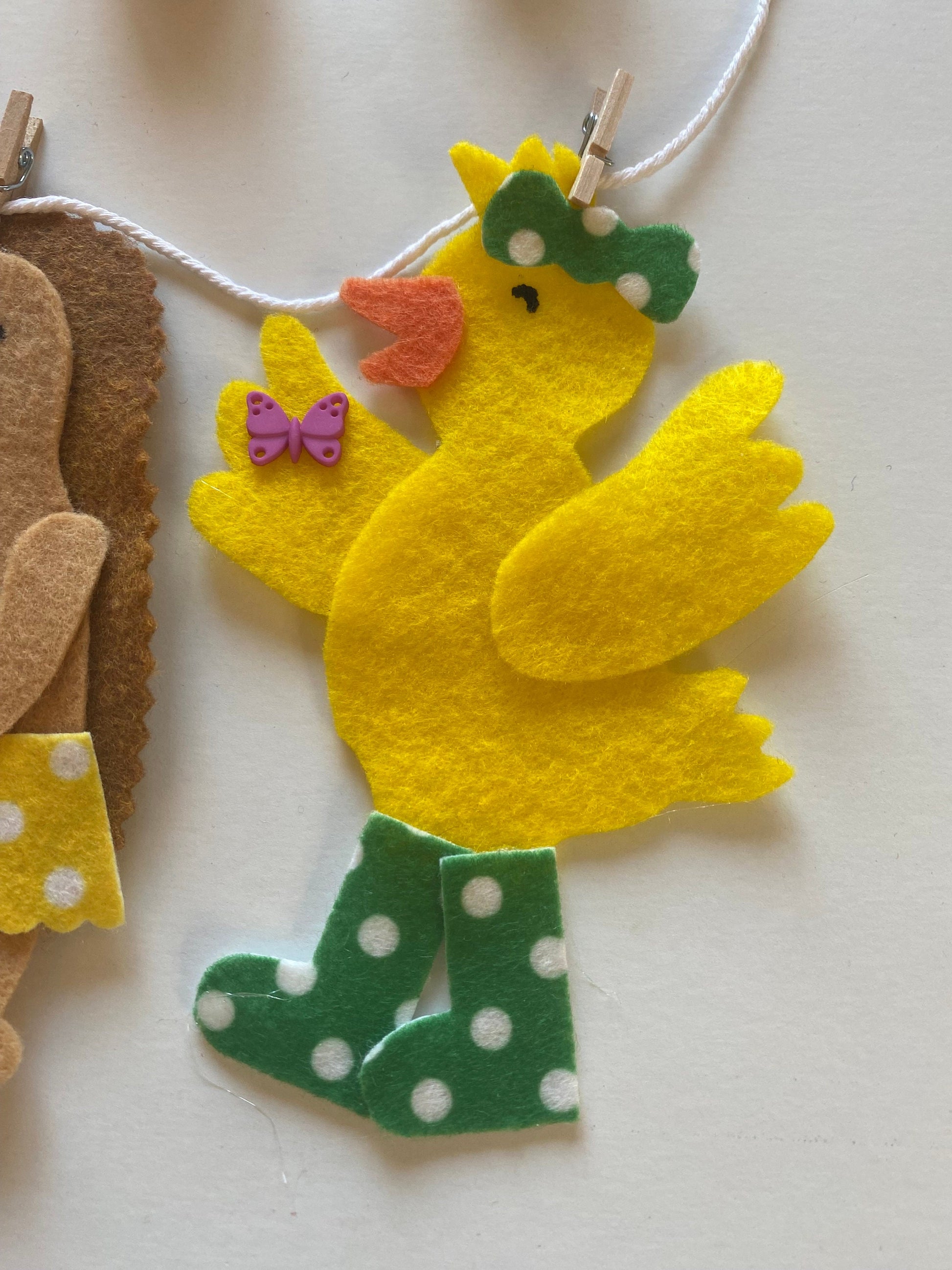 Spring Animals Banner Springtime Farm Garland Bunting Wall Hanging Decoration