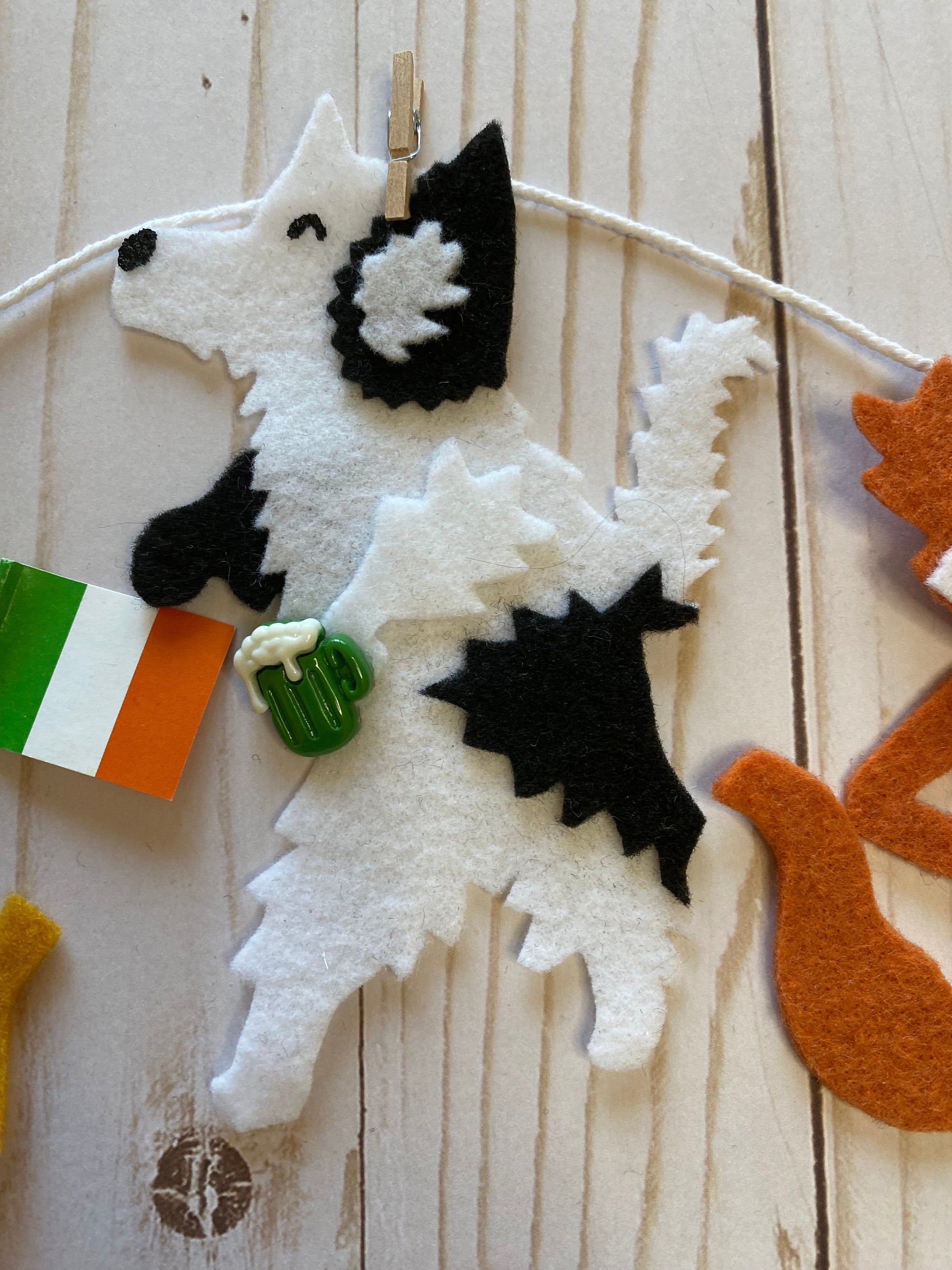 St. Patrick’s Day Animals Banner March Garland Farm Animals Bunting Wall Hanging Decoration