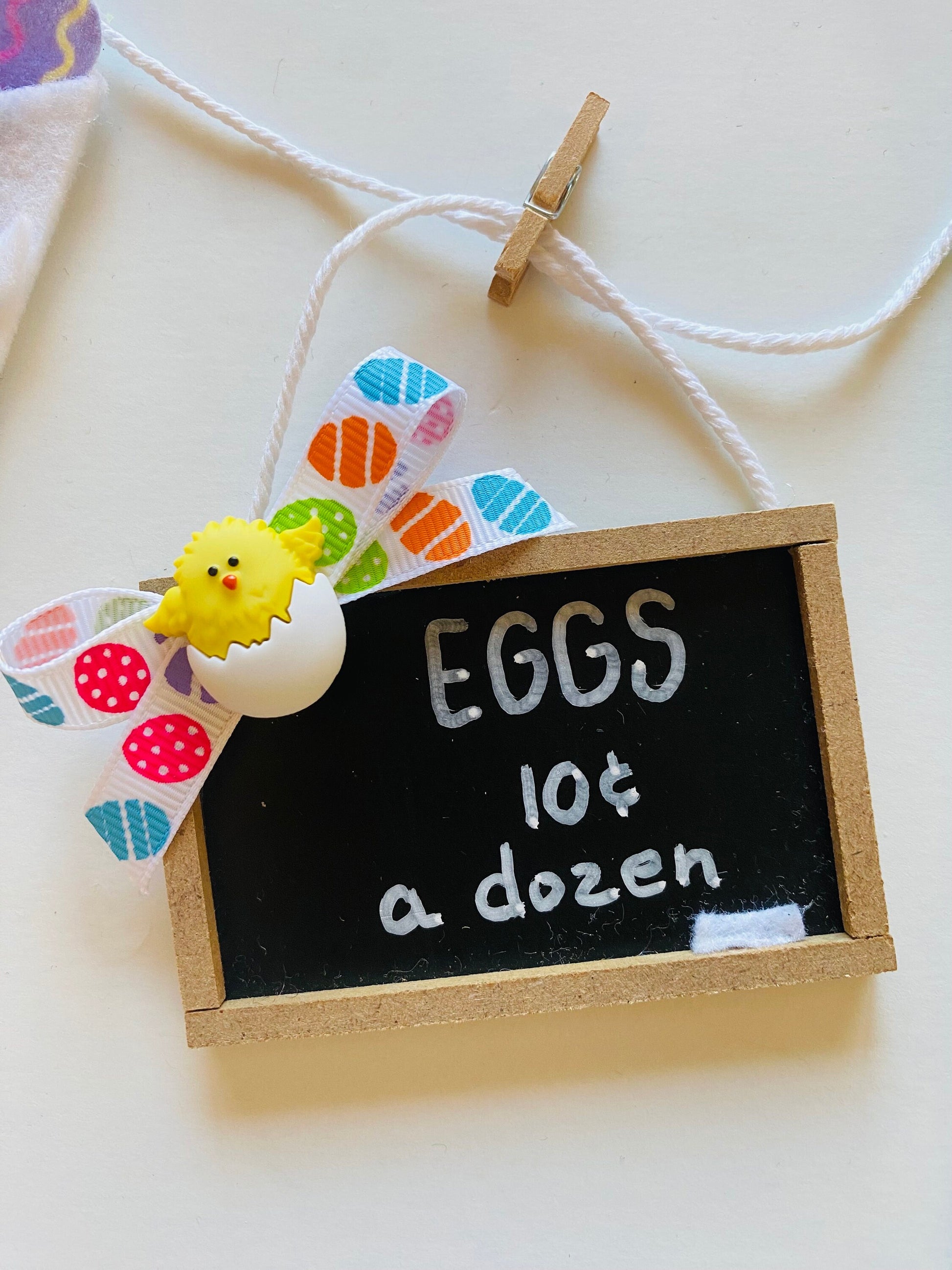 Easter Booth Miniature Felt Clothesline Banner Easter Fair Bunting Garland Home Decoration Wall Hanging